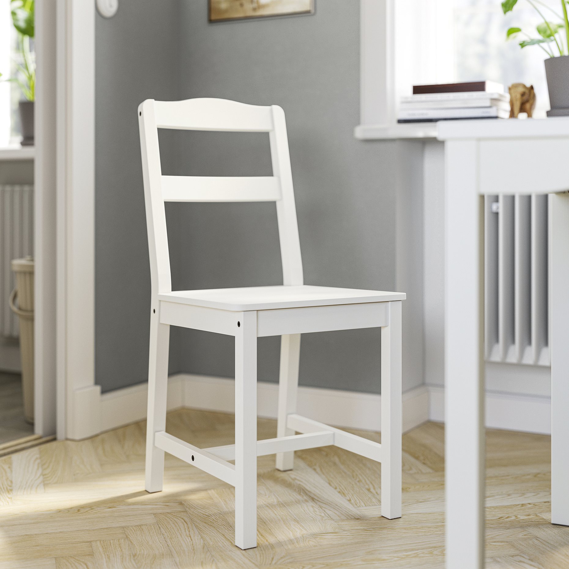 HAUGA/HAUGA, table and 2 chairs, 74x74 cm, 995.748.53