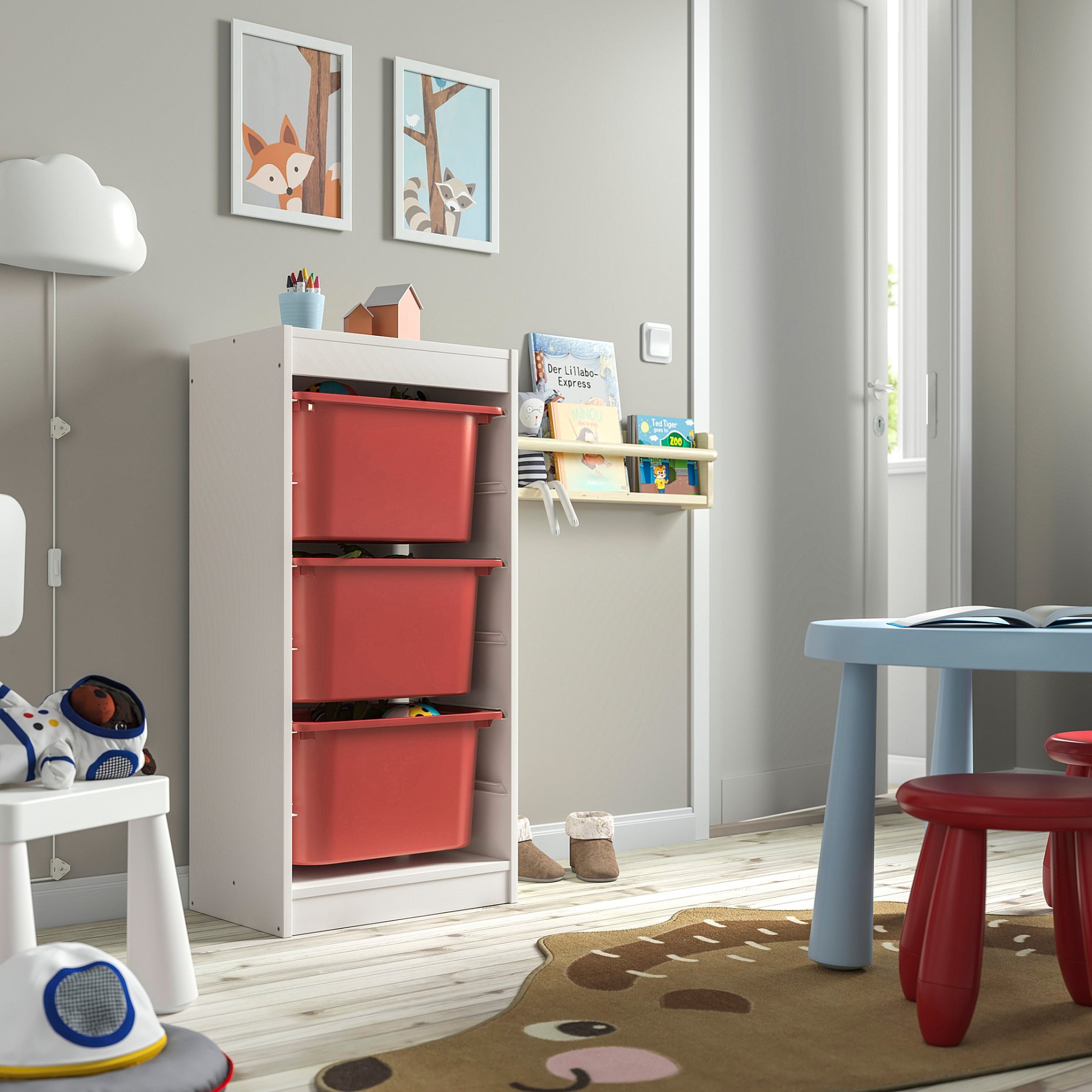 TROFAST, storage combination with boxes, 46x30x94 cm, 995.752.06