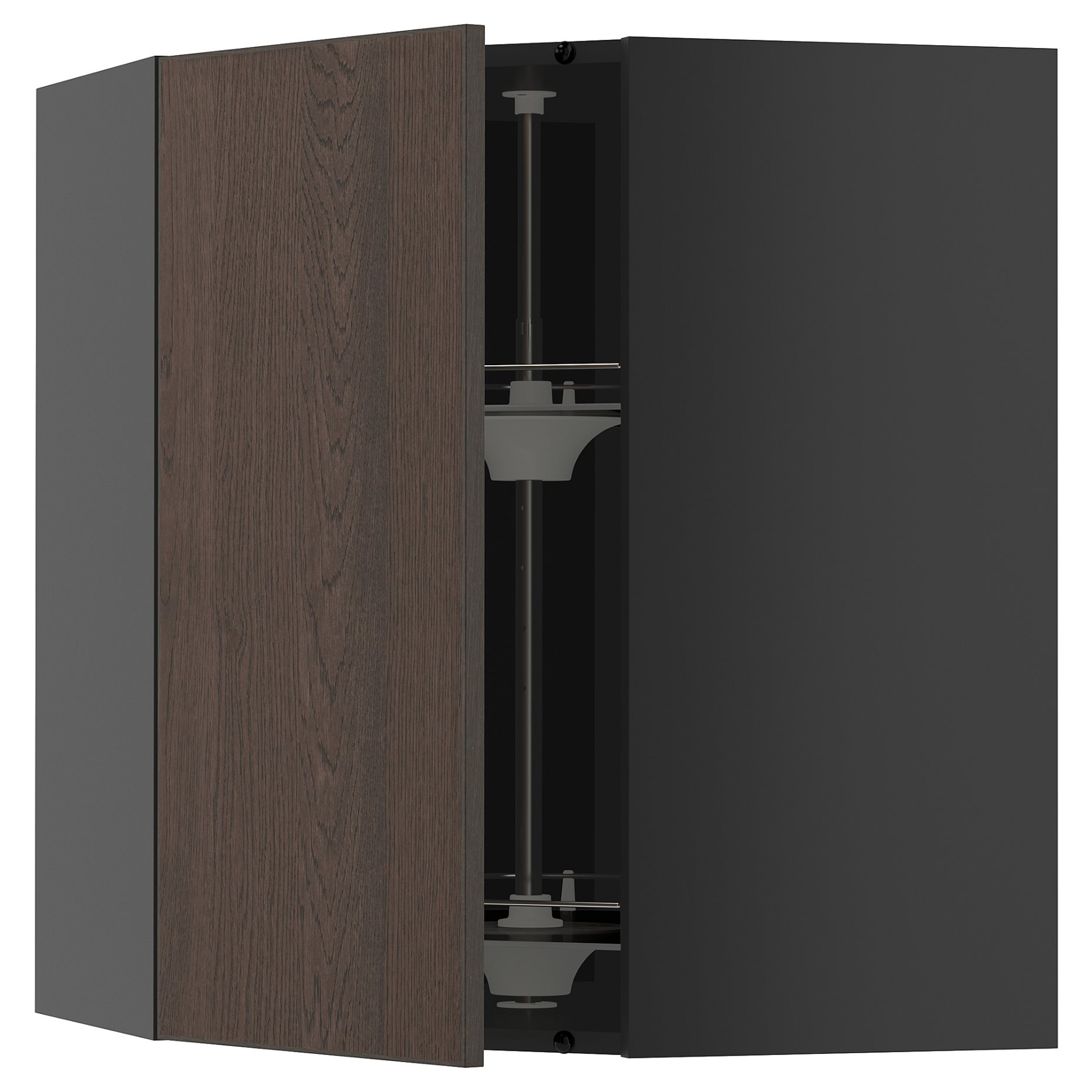 METOD, corner wall cabinet with carousel, 68x80 cm, 995.878.84