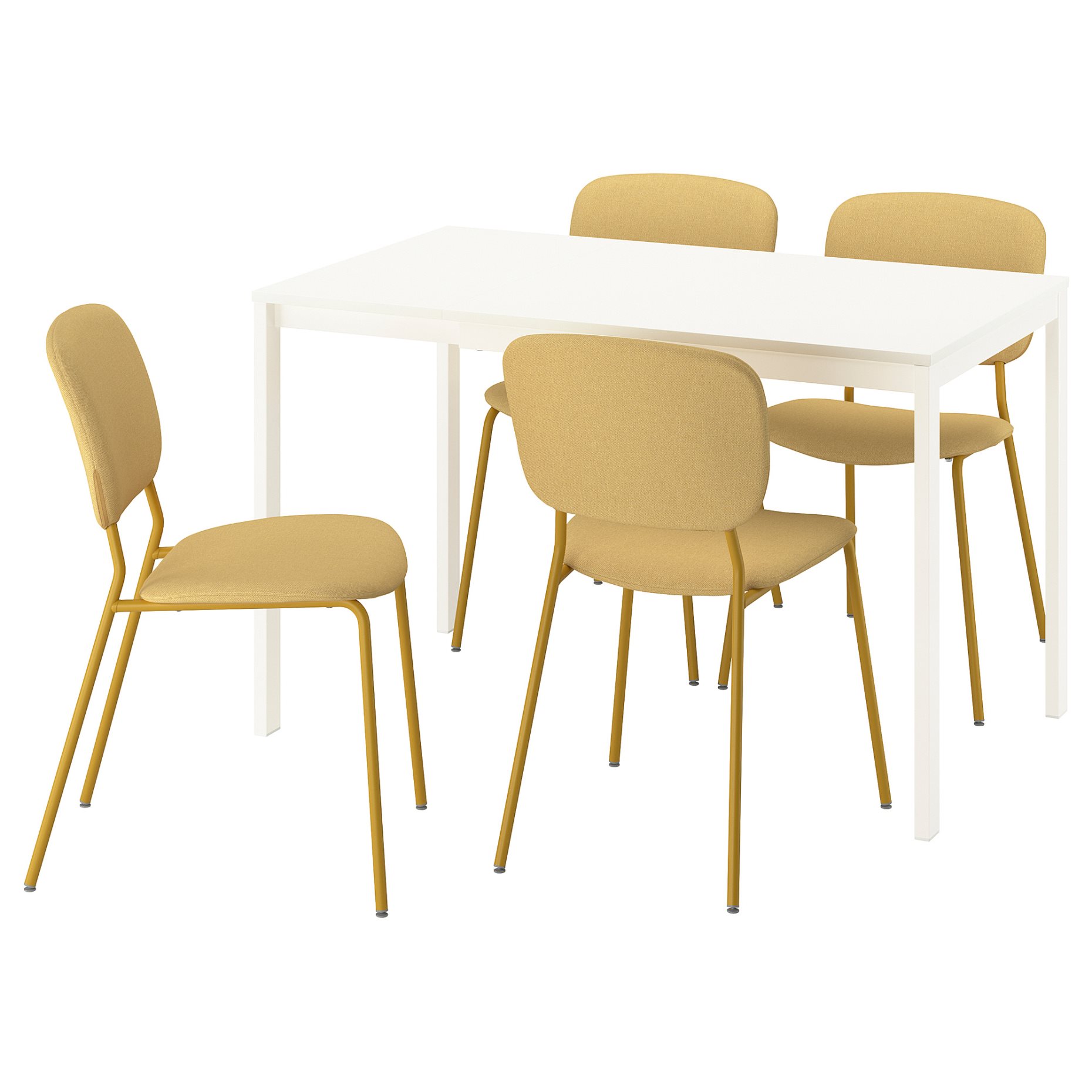 VIHALS, table and 4 chairs, 84/120x74 cm, 996.067.88