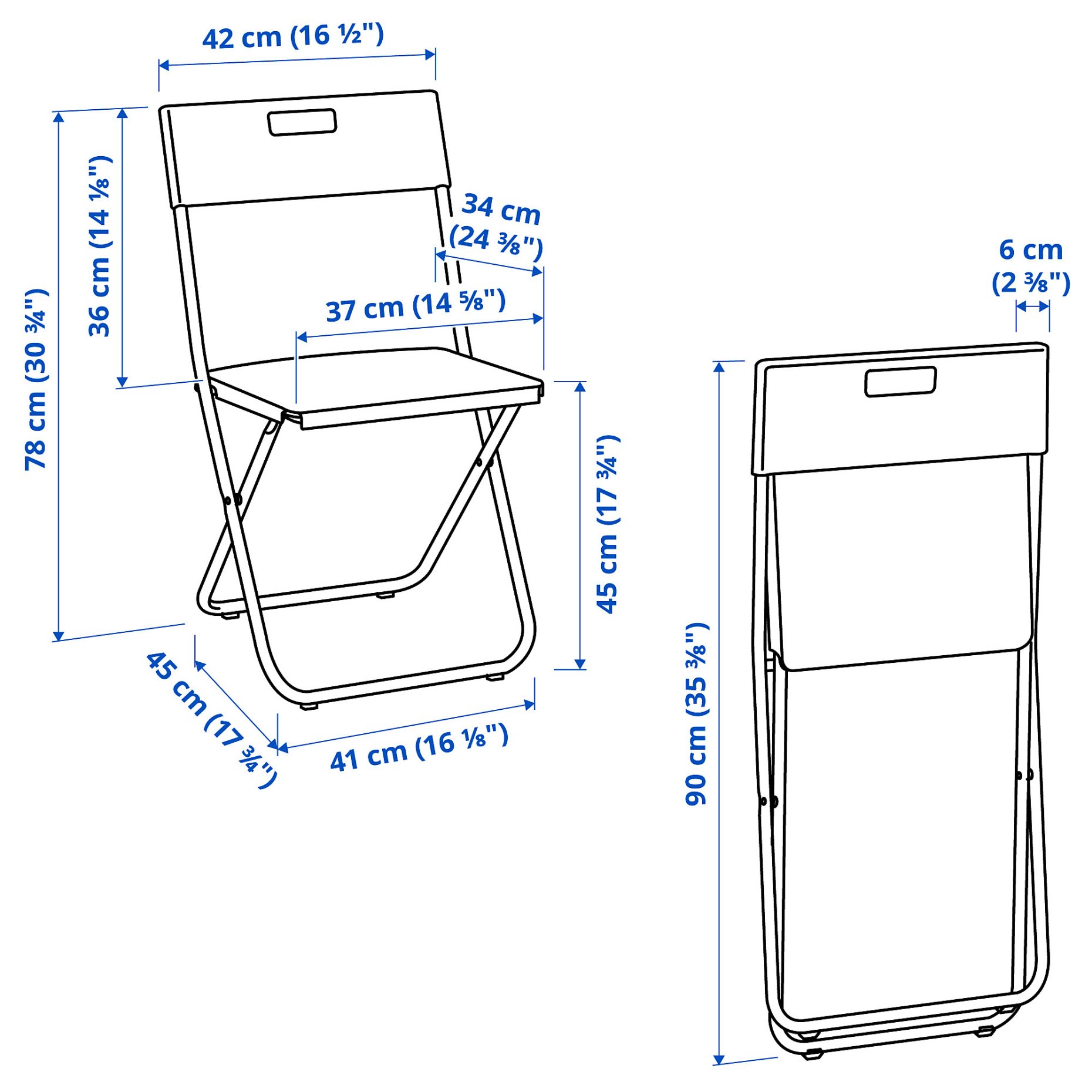 GUNDE, folding chair, 002.177.97