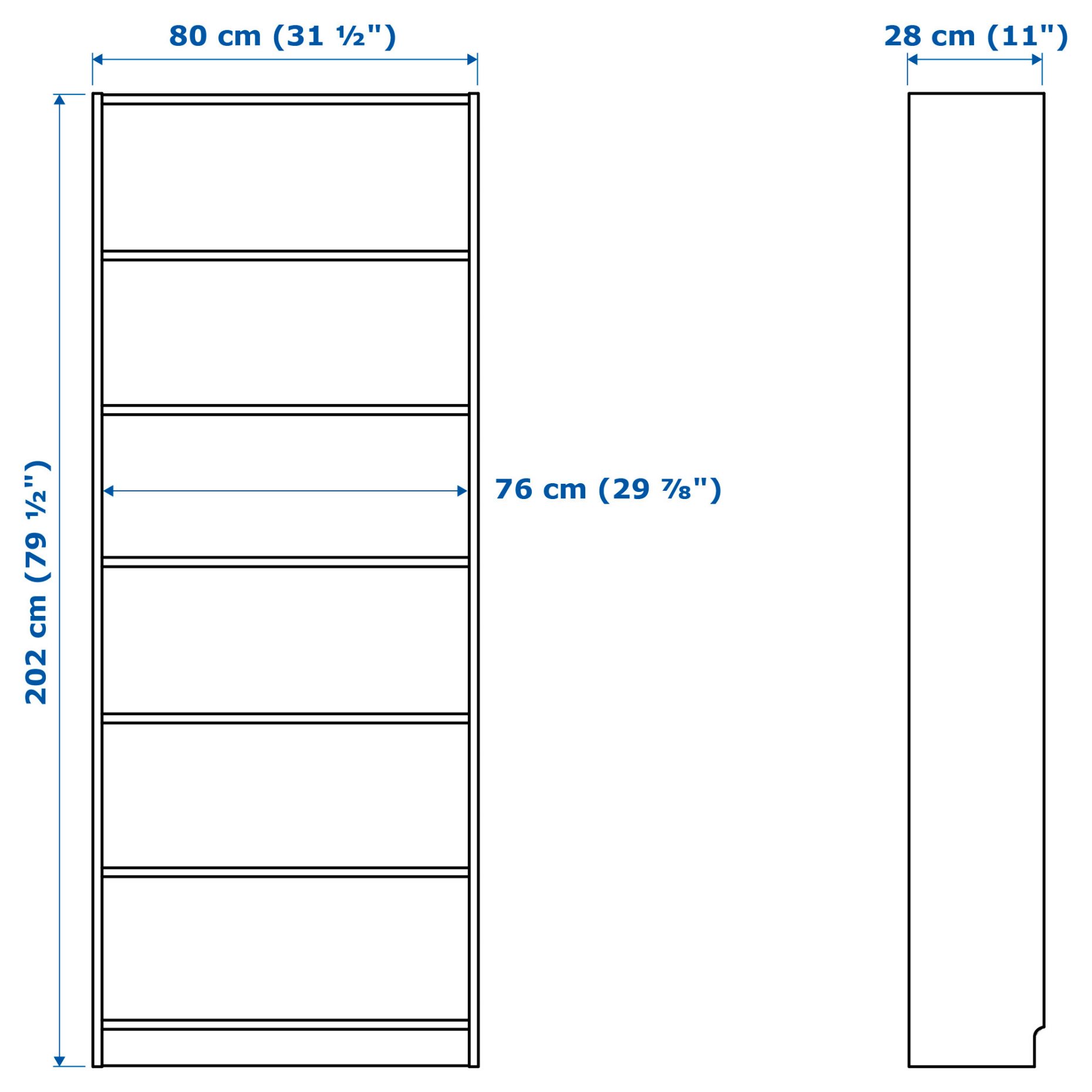 BILLY, bookcase, 002.638.50
