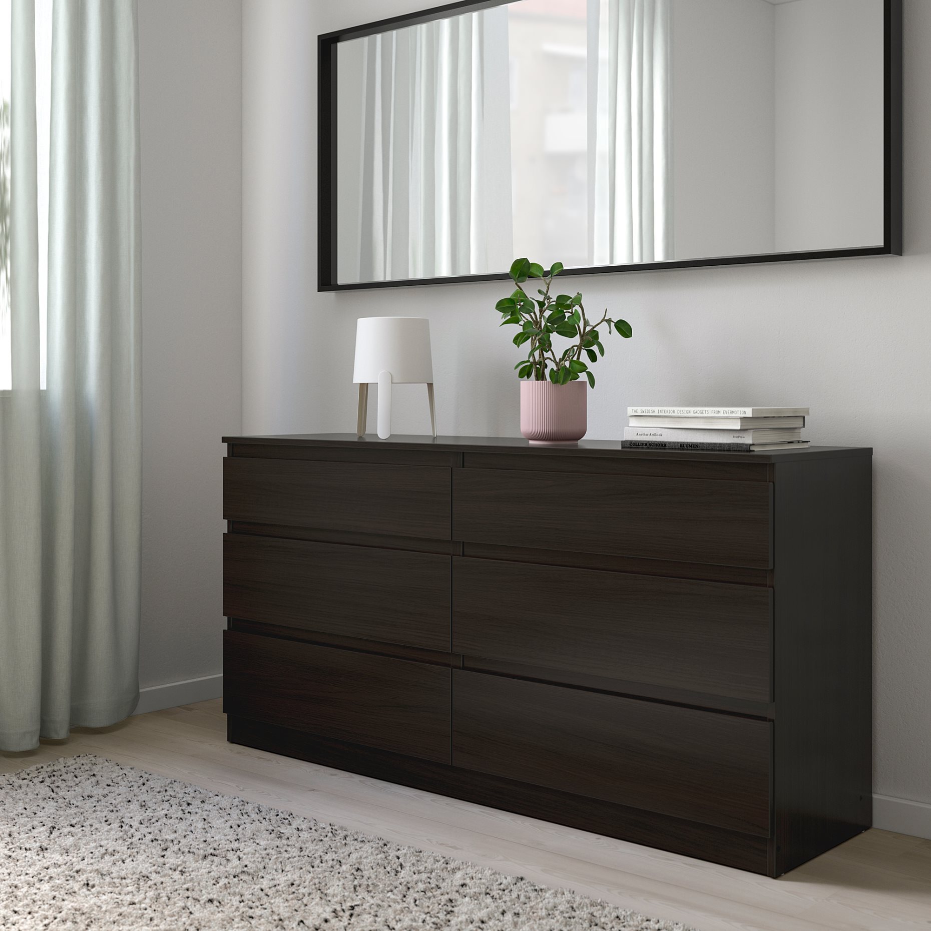 KULLEN, chest of 6 drawers, 140x72 cm, 003.092.35