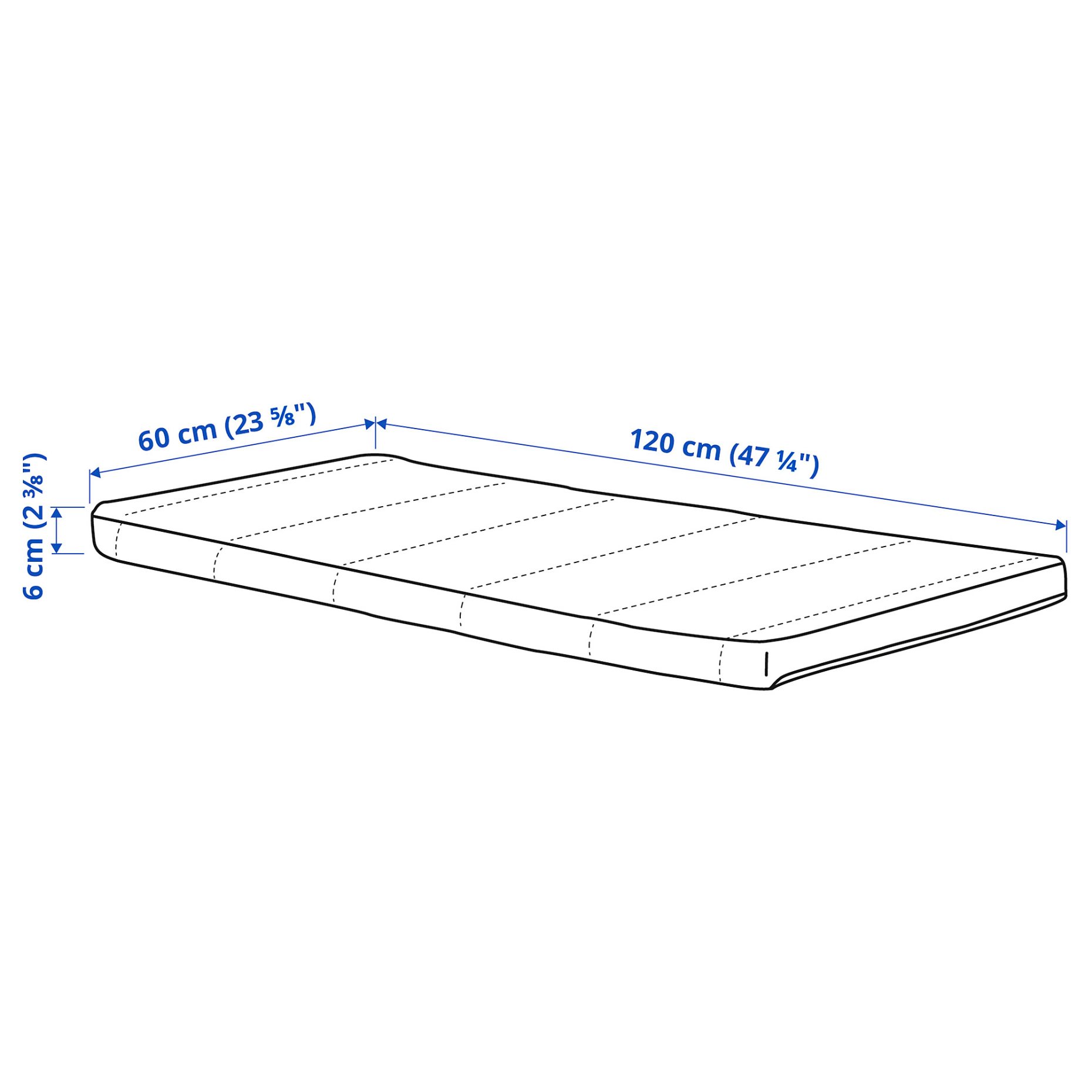 PELLEPLUTT, foam mattress for cot, 003.364.13