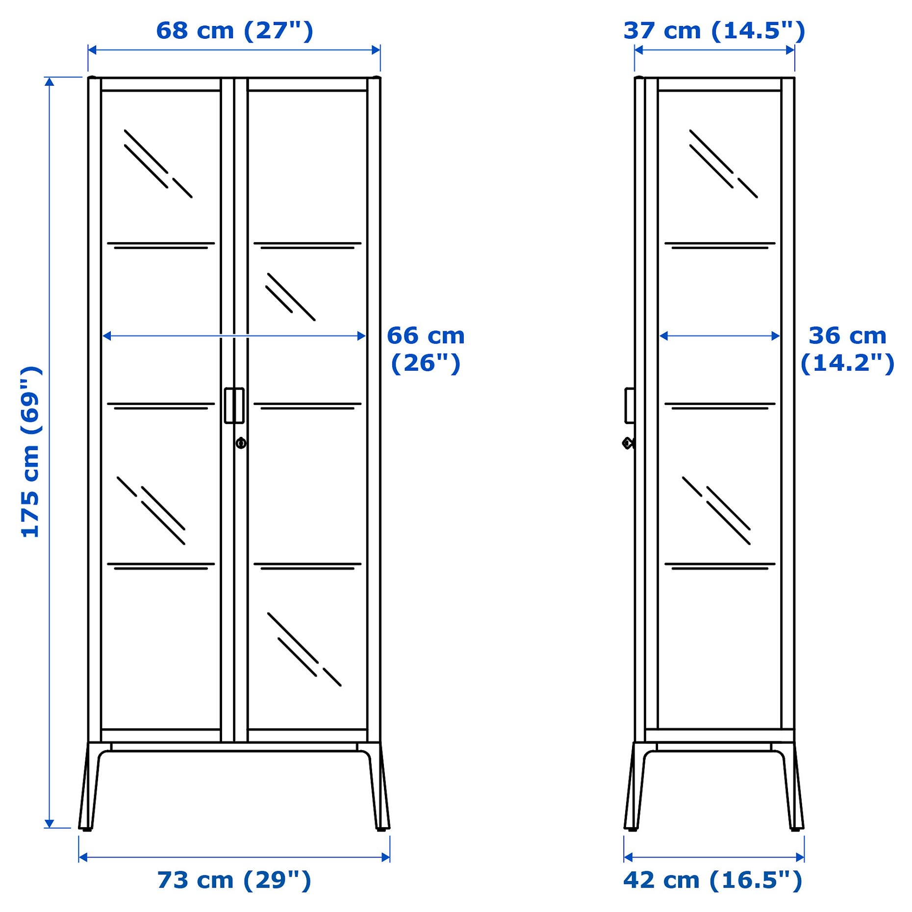 MILSBO, glass-door cabinet, 003.964.16