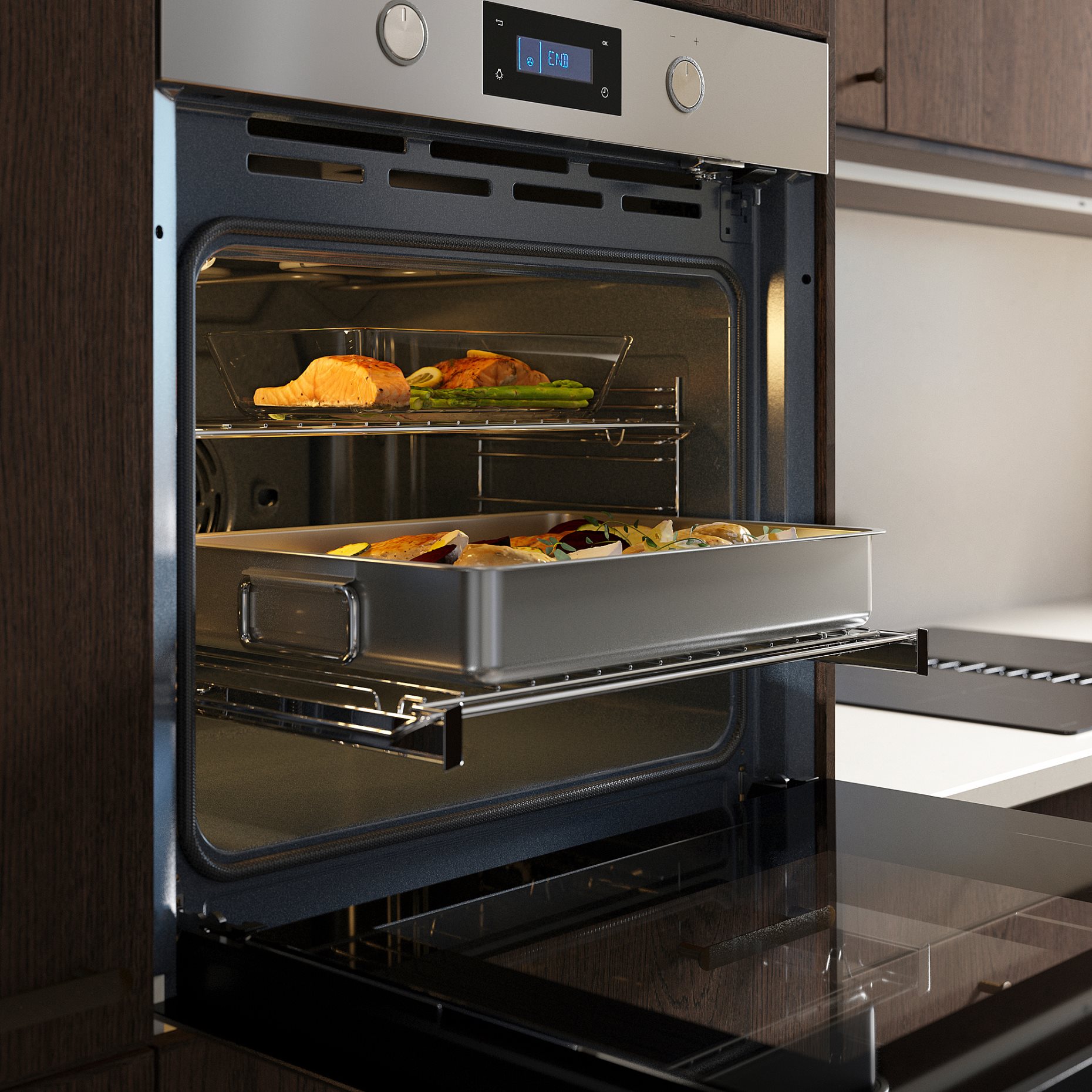 ANRÄTTA, φούρνος με αερόθερμο, λειτουργία πυρόλυσης, 004.117.18