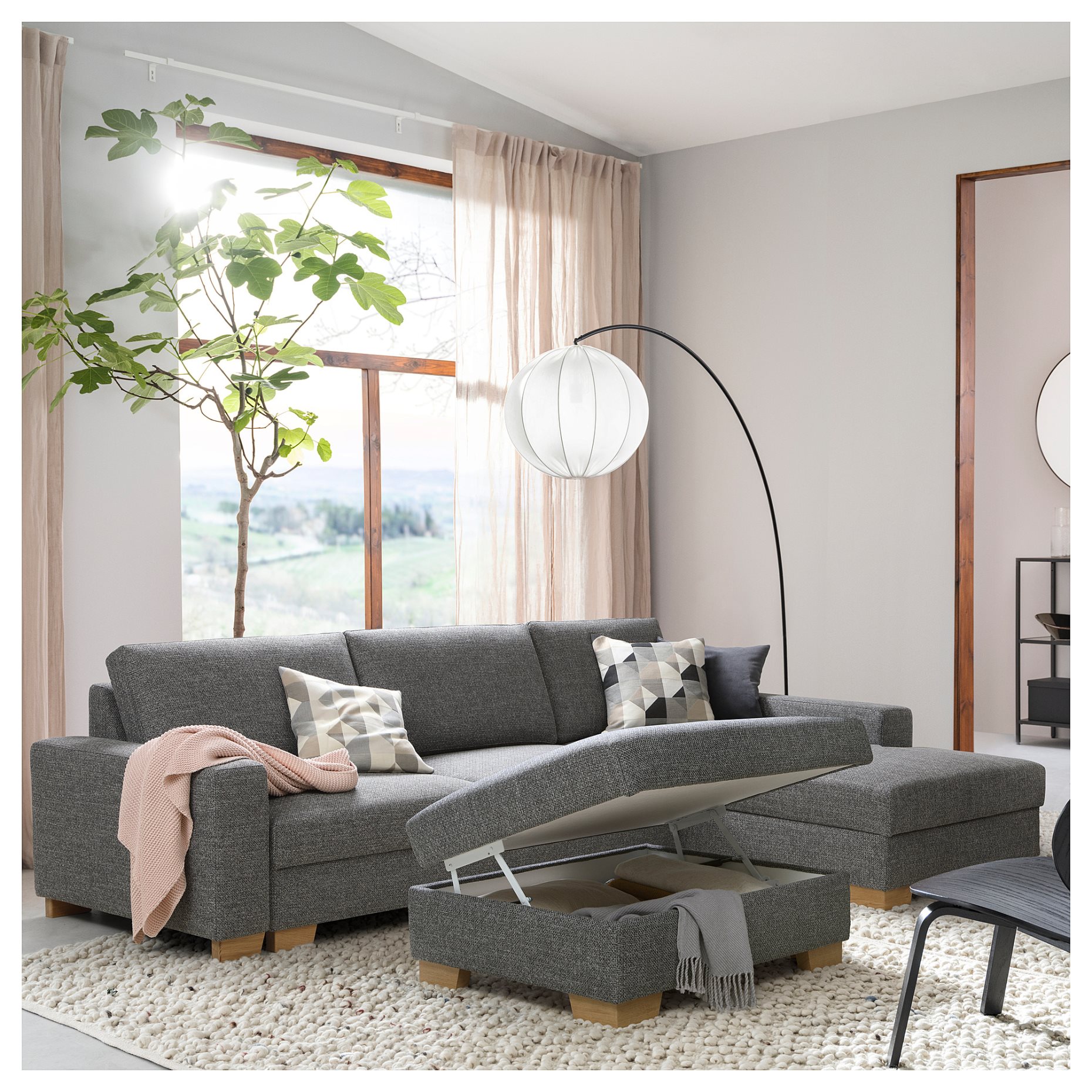 SÖRVALLEN, footstool with storage, 004.383.98