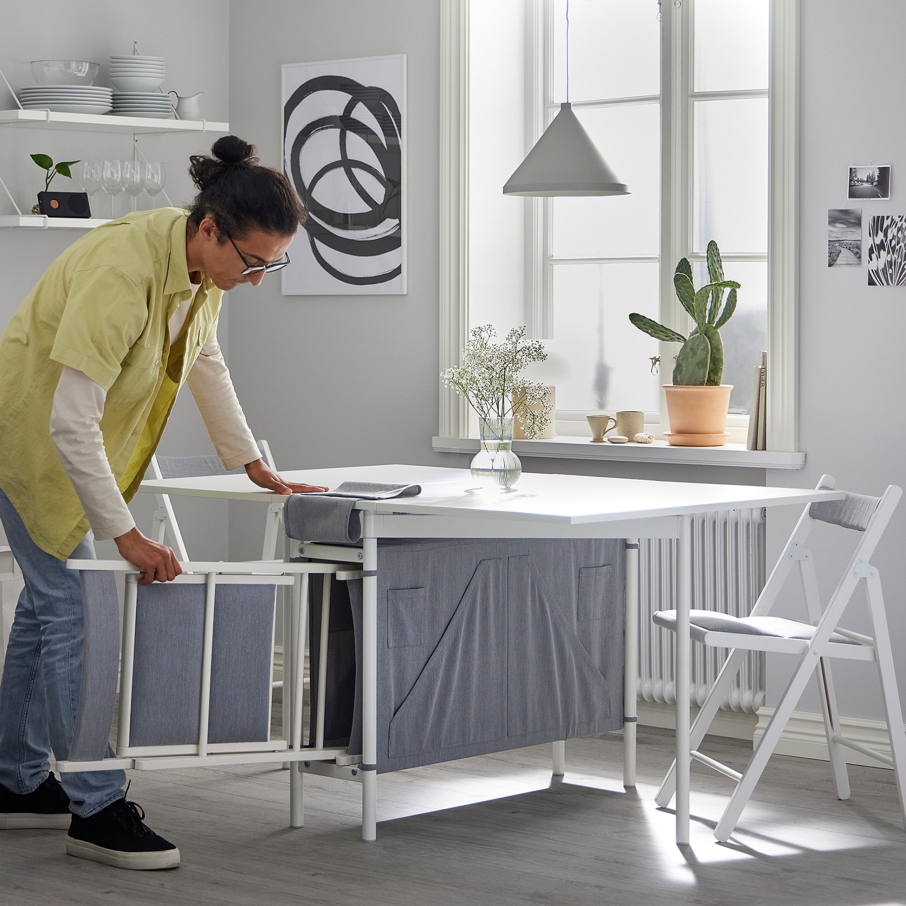 KALLHÄLL, gateleg table with storage, 005.112.23