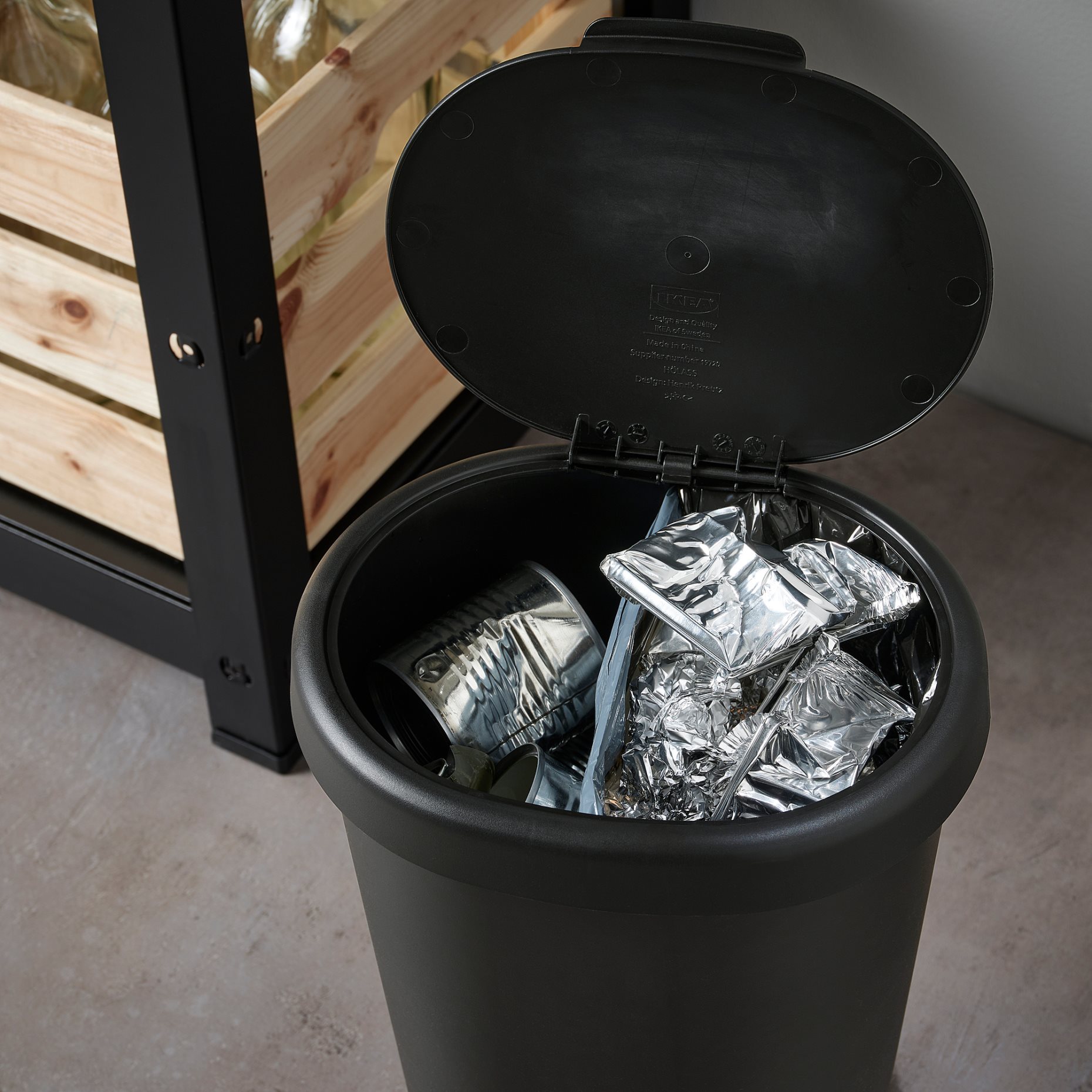 HÖLASS, bin with lid, 8 l, 005.205.00