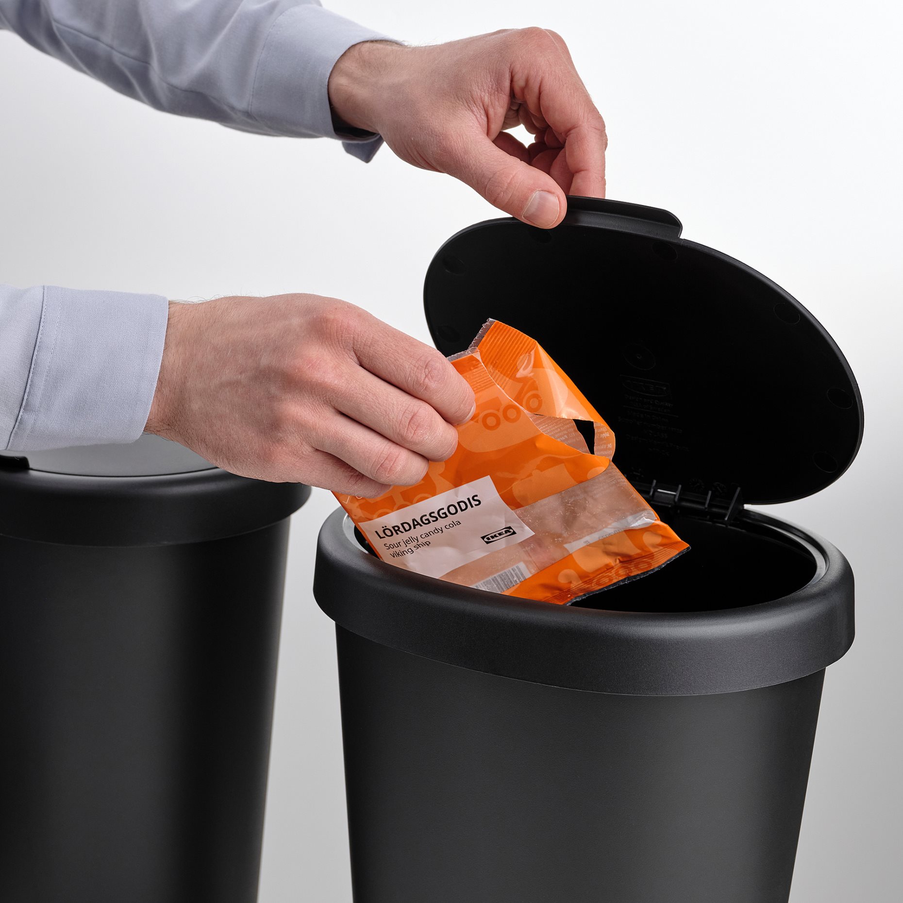HÖLASS, bin with lid, 8 l, 005.205.00