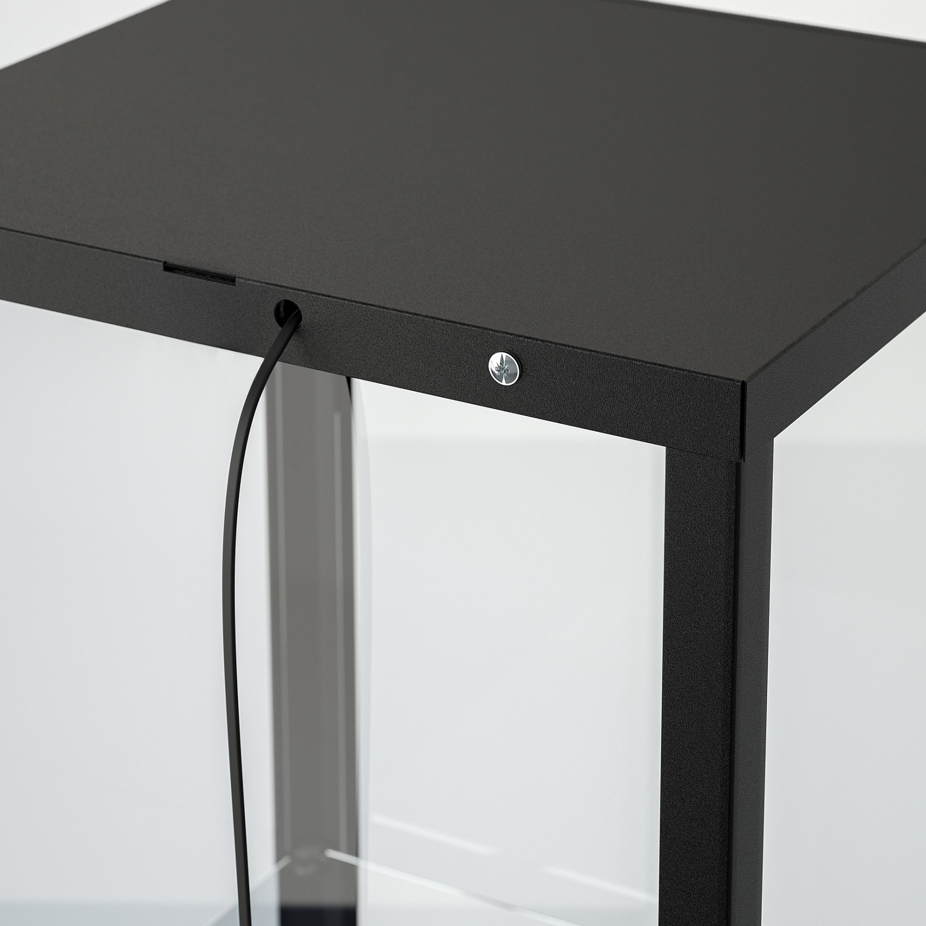 BLÅLIDEN, glass-door cabinet, 35x32x151 cm, 005.205.19