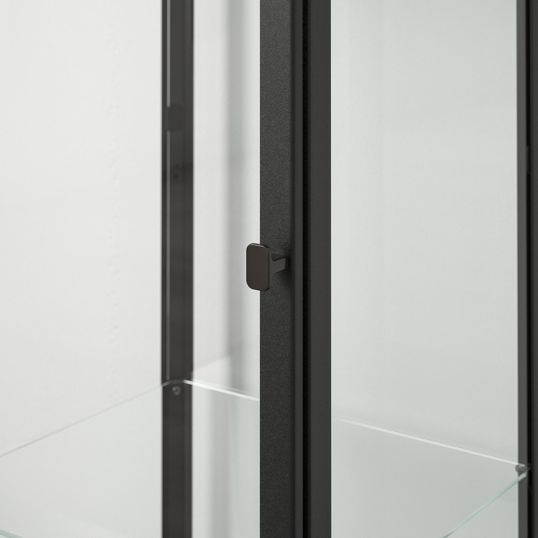 BLÅLIDEN, glass-door cabinet, 35x32x151 cm, 005.205.19