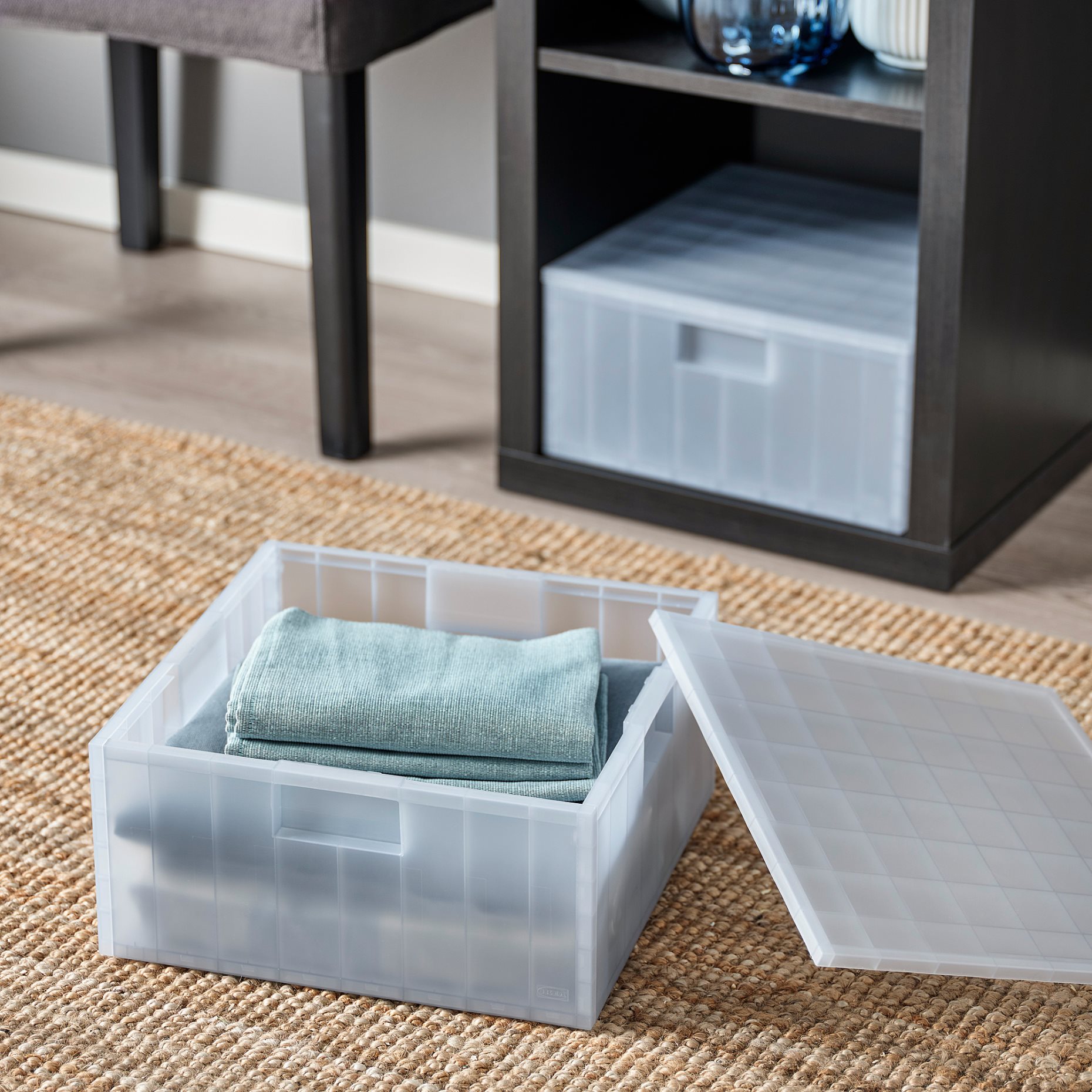PANSARTAX, storage box with lid, 33x33x16.5 cm, 005.254.04