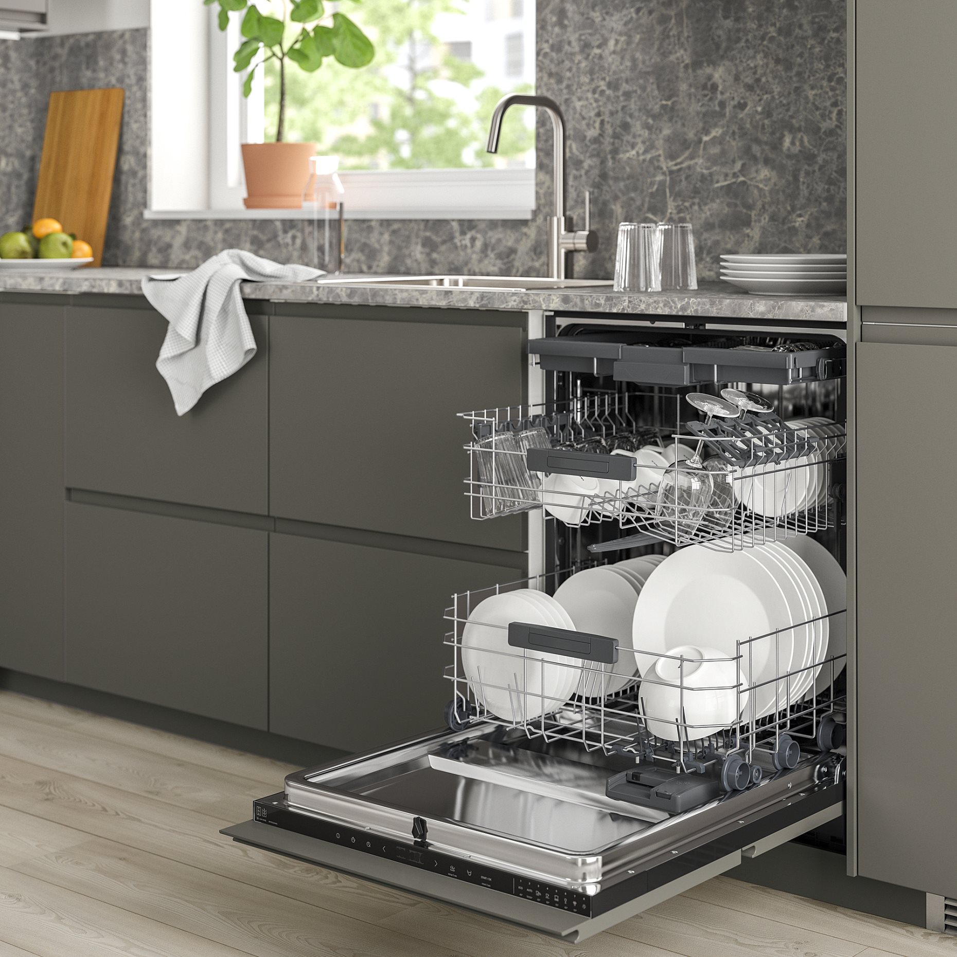 OSTVEDA, integrated dishwasher/IKEA 500, 60 cm, 005.681.44