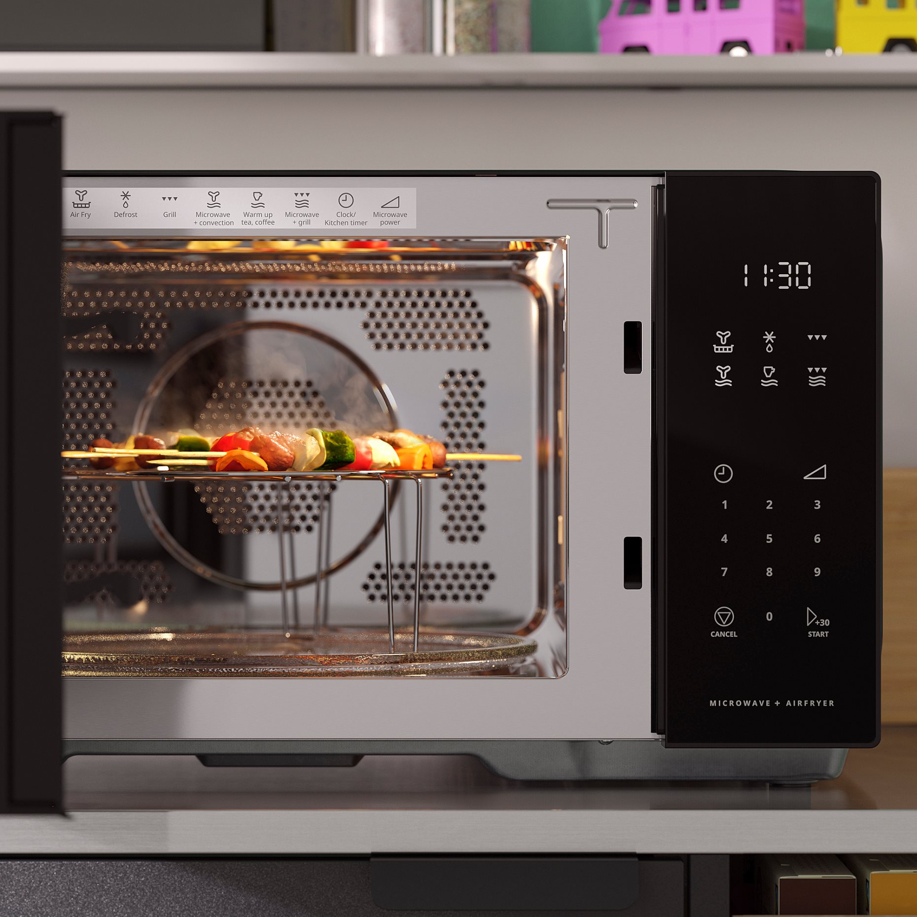 GÅTEBO, φούρνος μικροκυμάτων με λειτουργία air fry, IKEA 500, 005.976.55