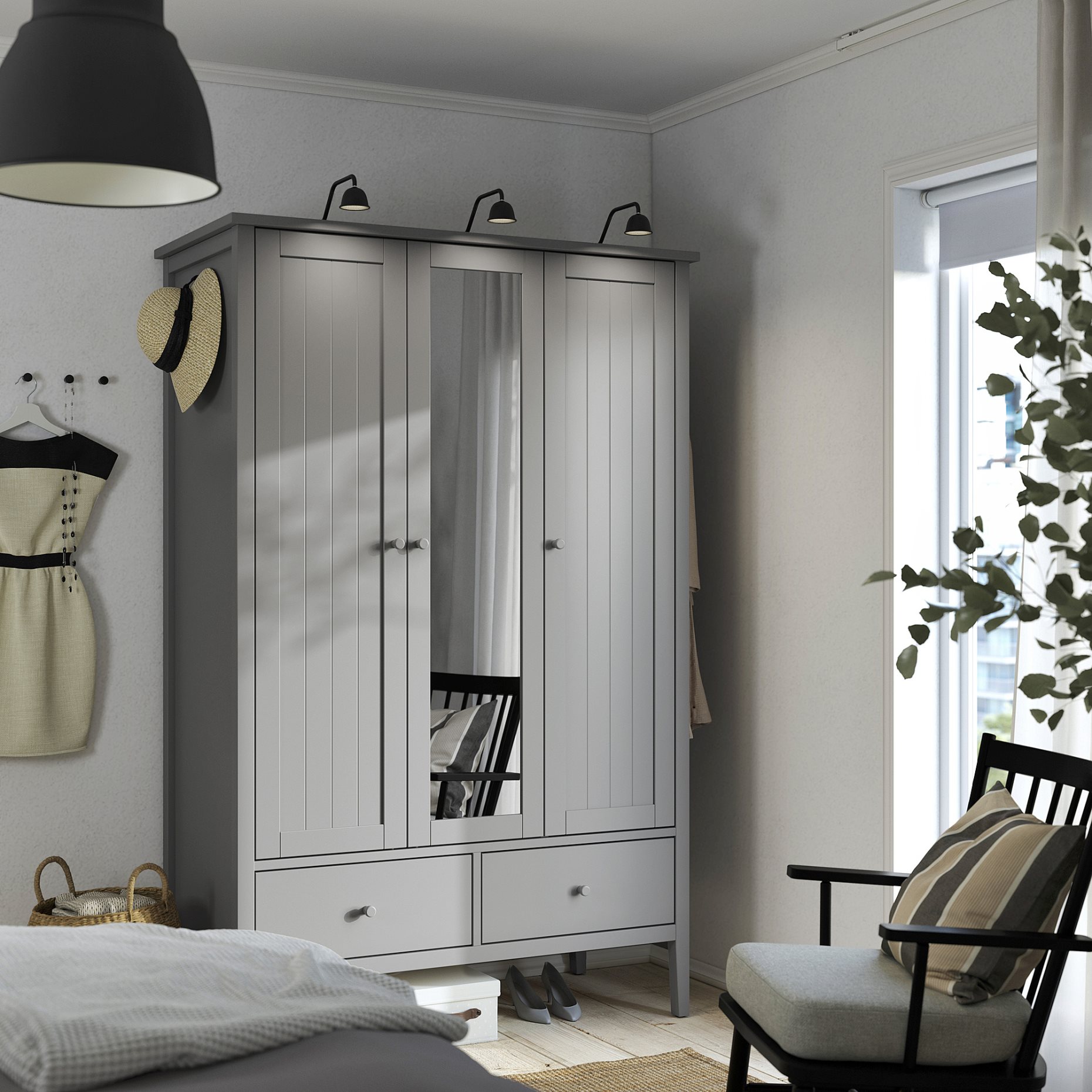 GULLABERG, wardrobe, 128x64x201 cm, 006.099.03