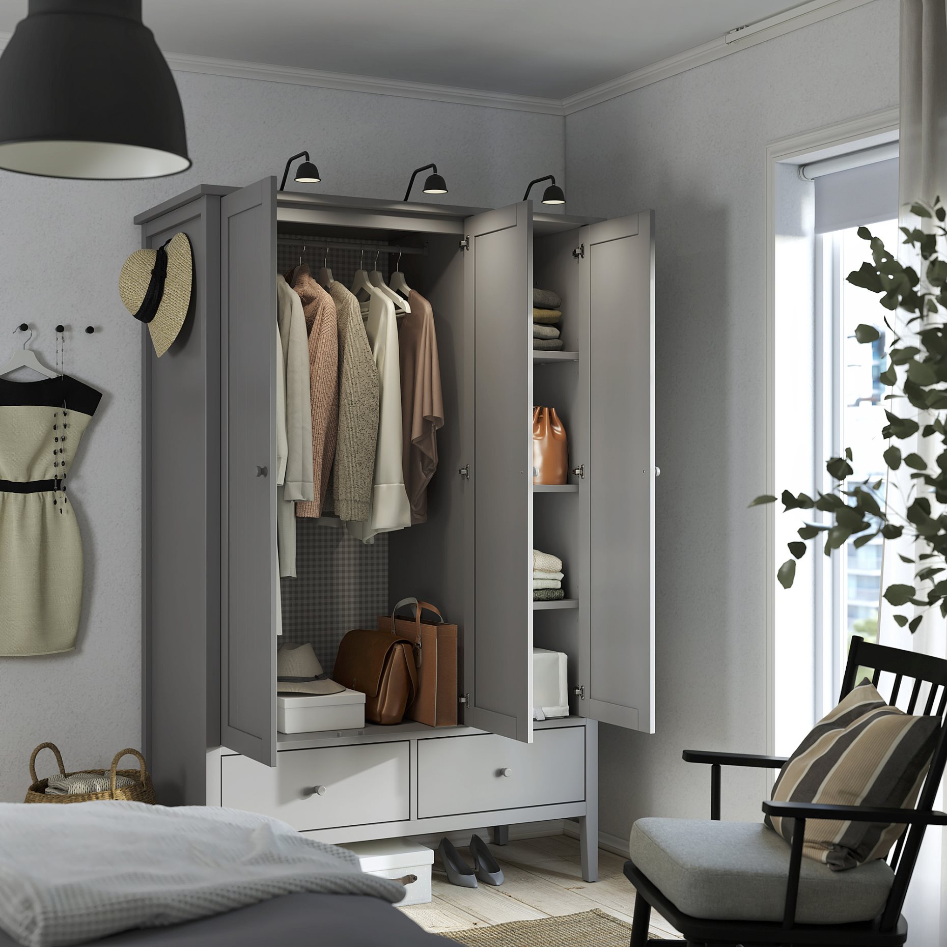 GULLABERG, wardrobe, 128x64x201 cm, 006.099.03
