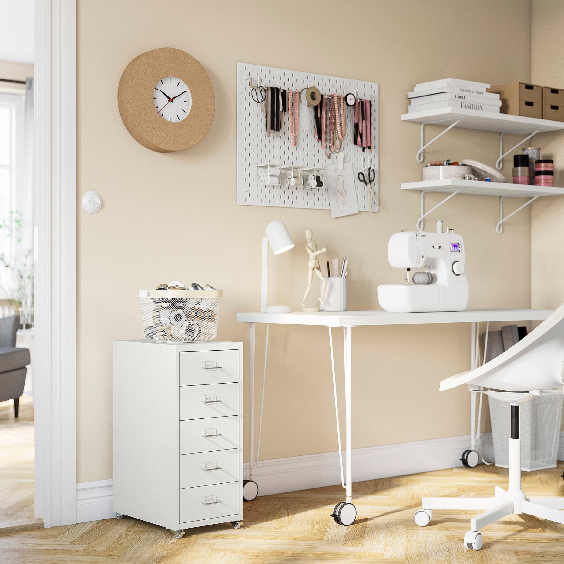 HELMER, drawer unit on castors, 28x65 cm, 006.199.02