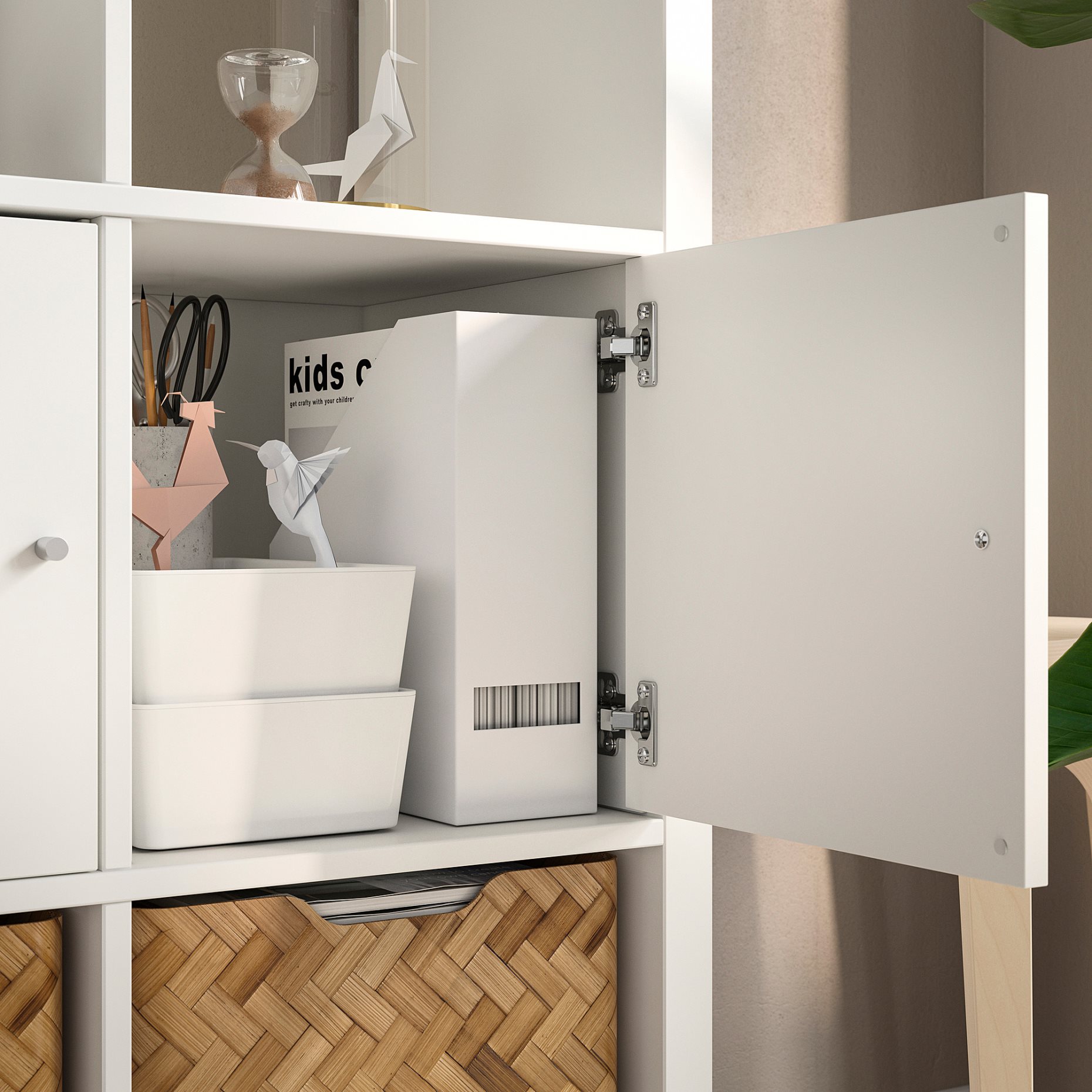 KALLAX, shelving unit with 10 inserts, 182x182 cm, 092.783.38