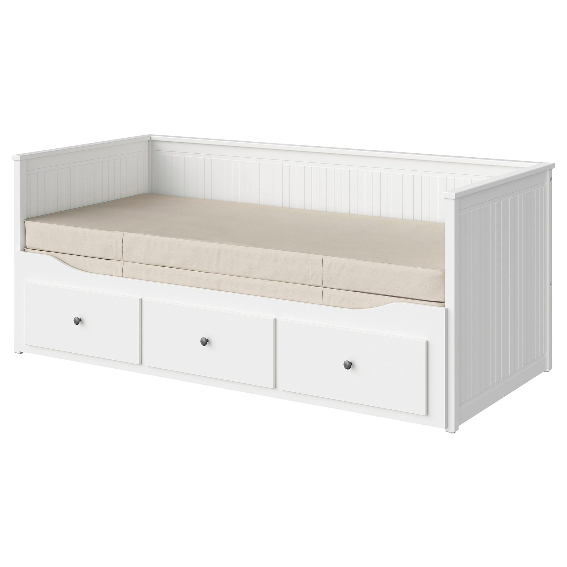 HEMNES, κρεβάτι επισκέπτη day bed 3 συρτάρια/2 στρώματα, 80x200 cm, 093.909.62