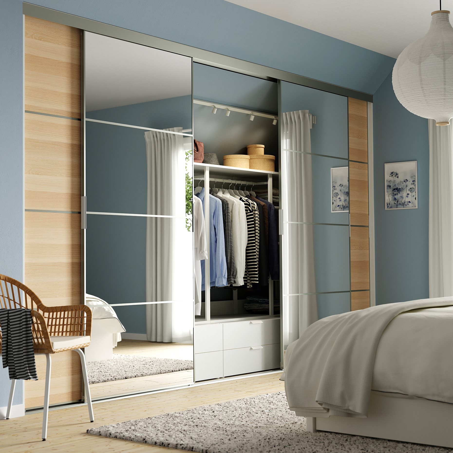 SKYTTA/MEHAMN/AULI, σύνθεση με συρόμενη πόρτα, 401x240 cm, 094.240.47