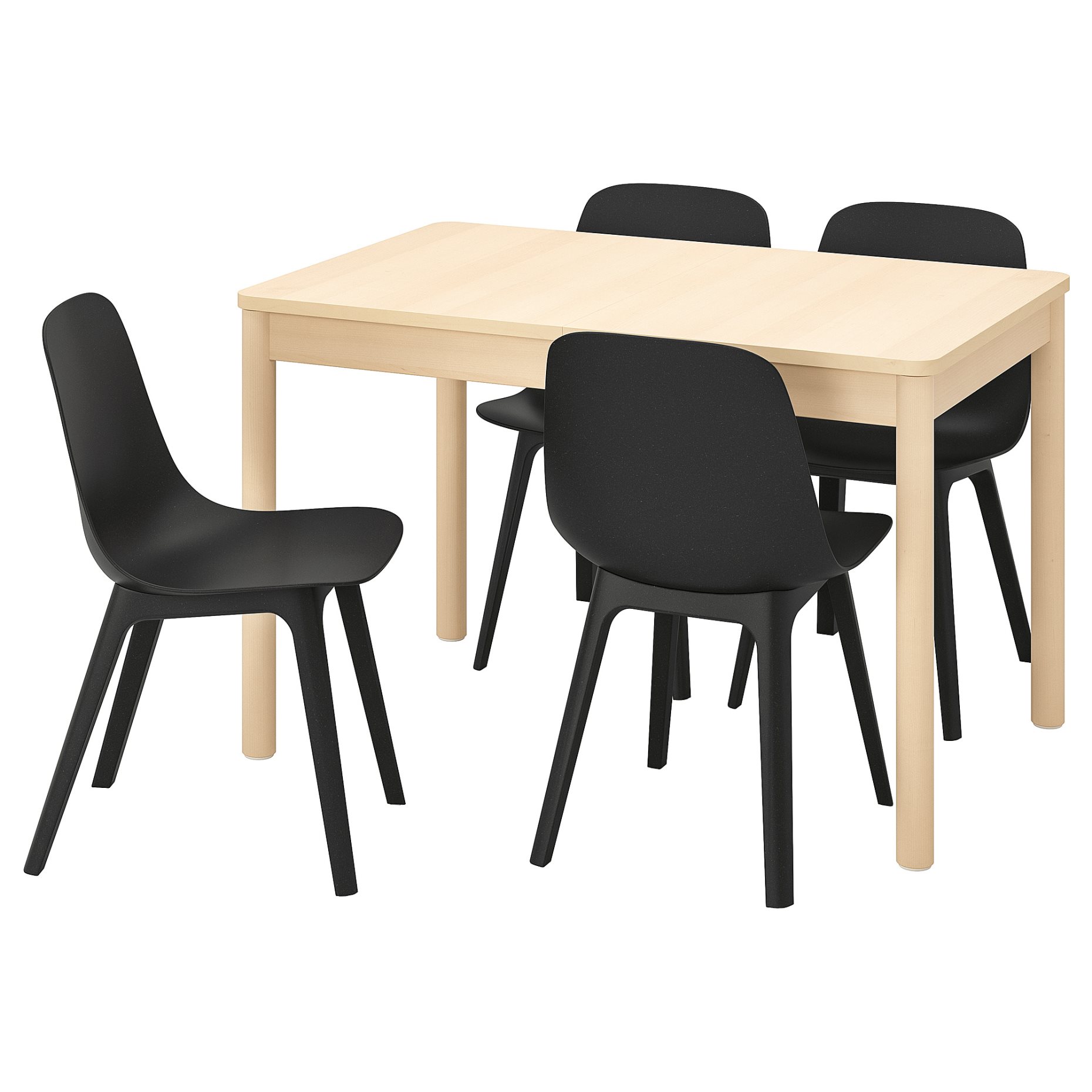RONNINGE/ODGER, τραπέζι και 4 καρέκλες, 118/173 cm, 094.290.59