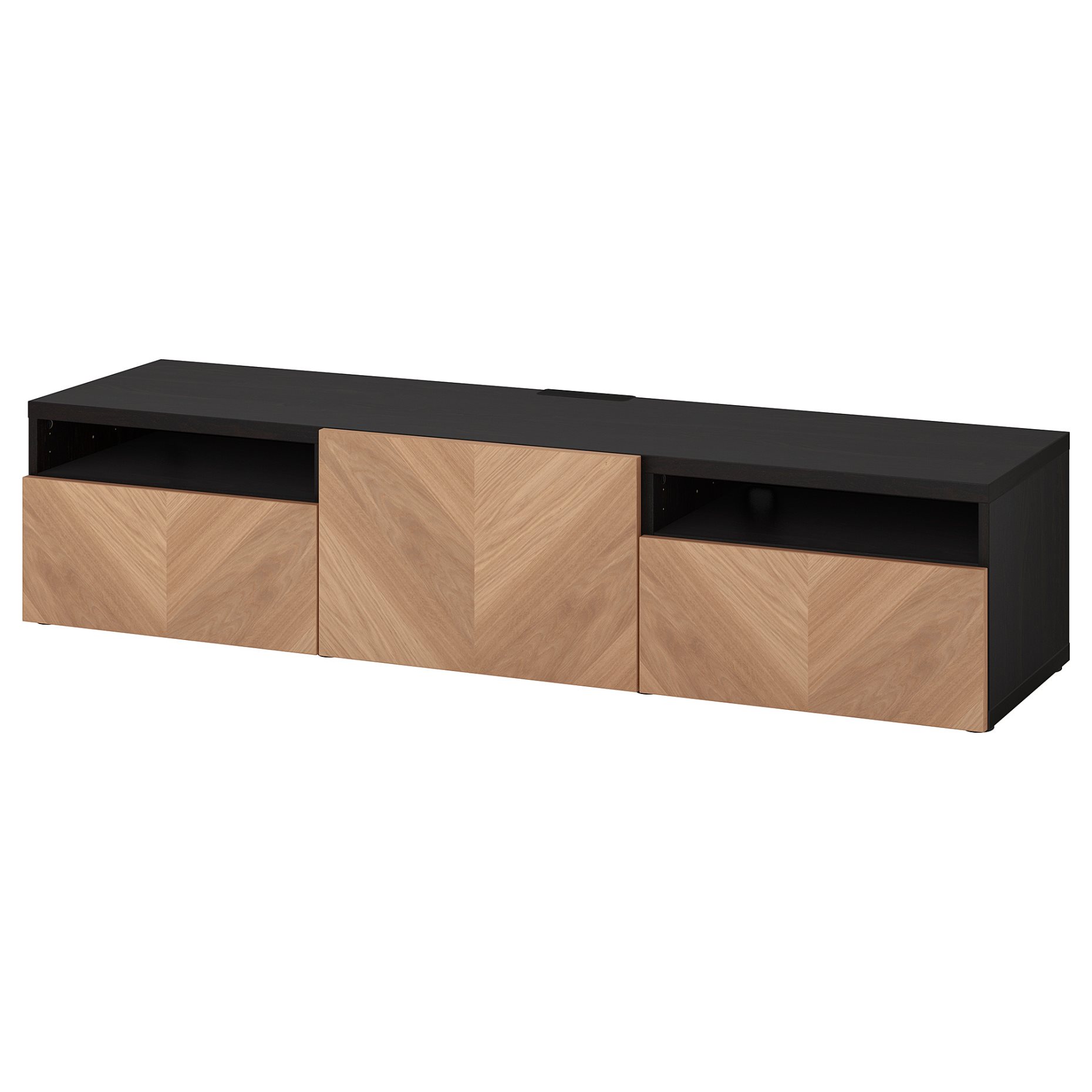 BESTÅ, TV bench with door/drawers push open, 180x42x39 cm, 094.324.53