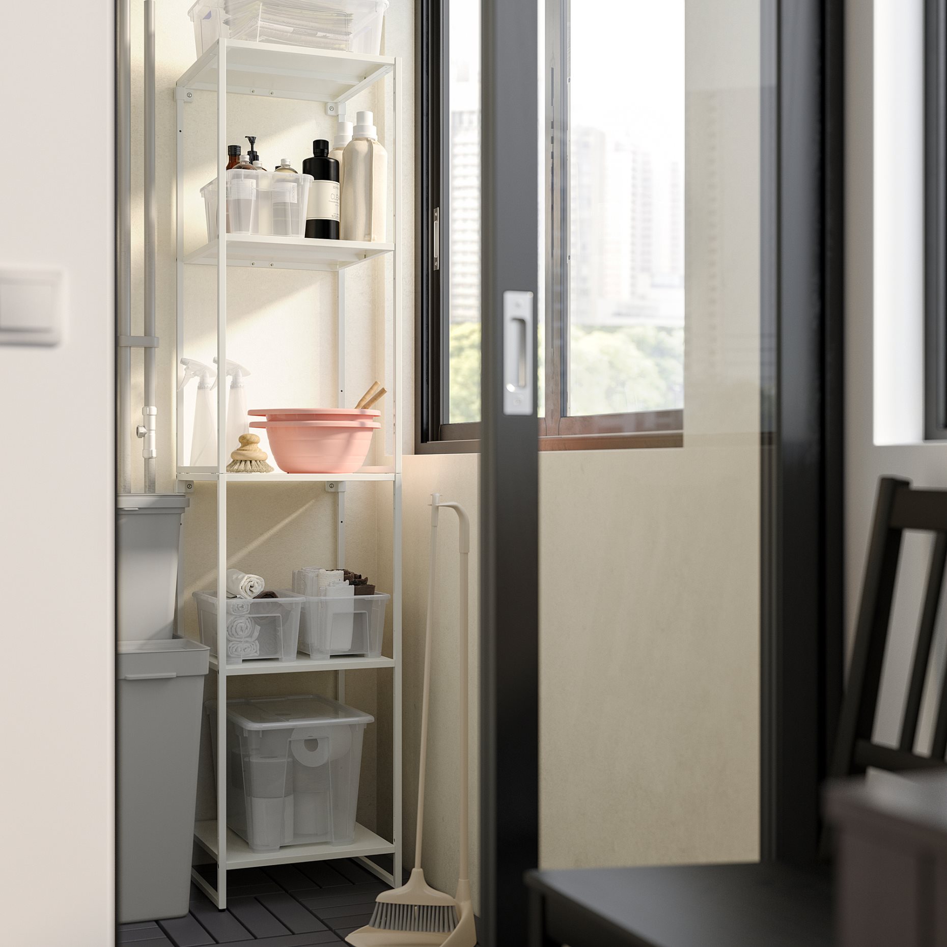 JOSTEIN, shelving unit/in/outdoor/metal, 41x40x180 cm, 094.372.00