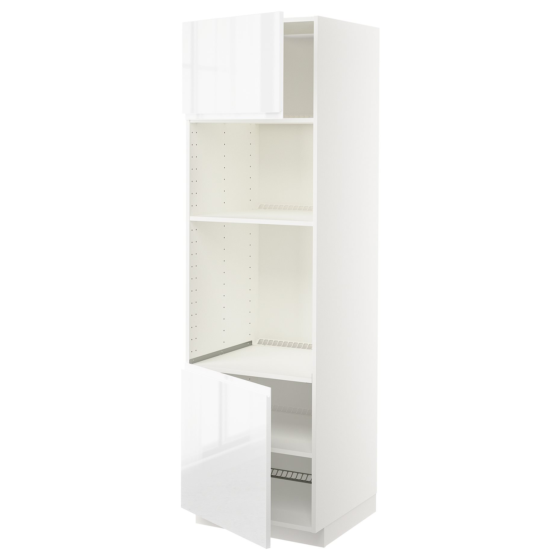 METOD, high cabinet for oven/microwave with 2 doors/shelves, 60x60x200 cm, 094.664.19
