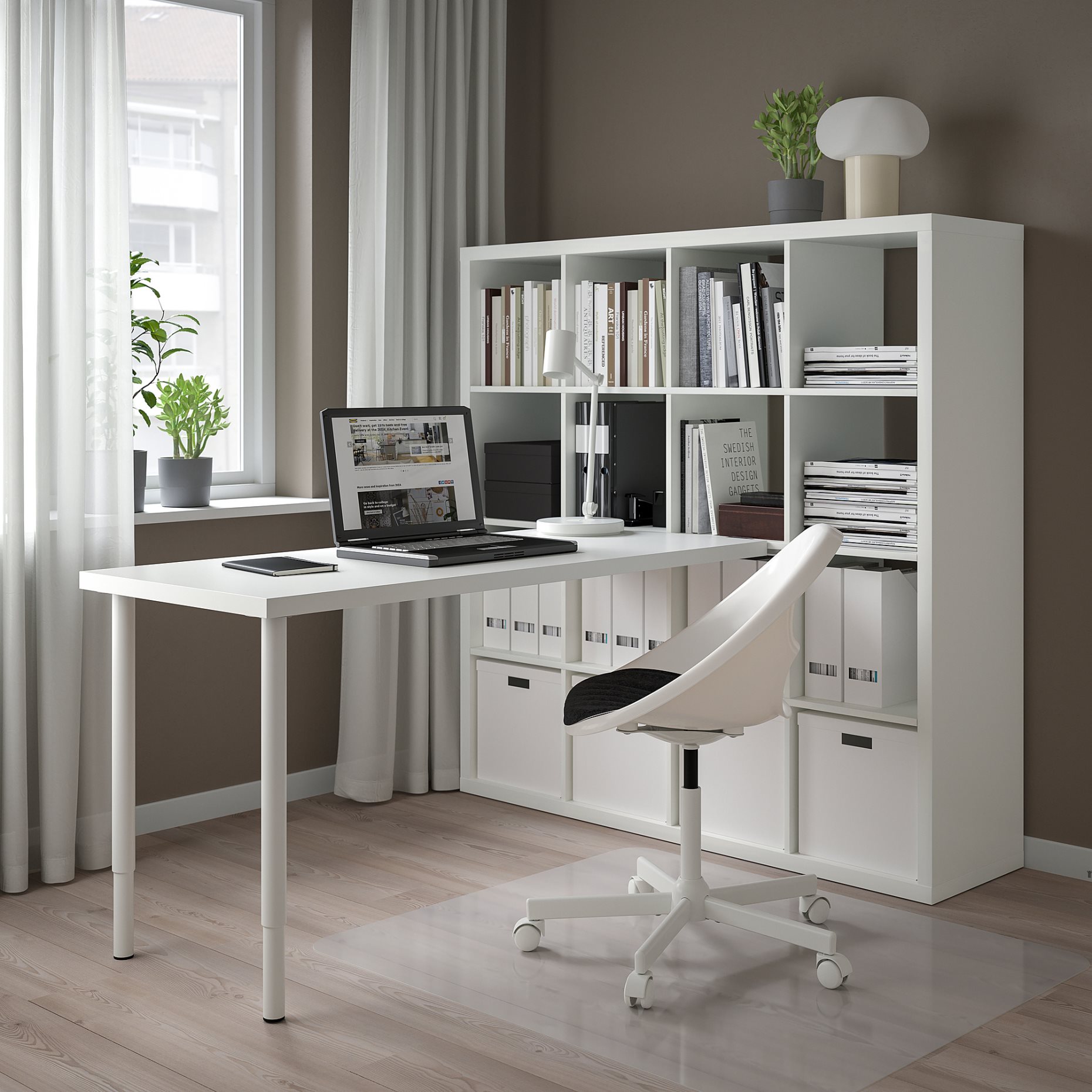 KALLAX/LAGKAPTEN, desk combination, 147x179x147 cm, 094.816.79