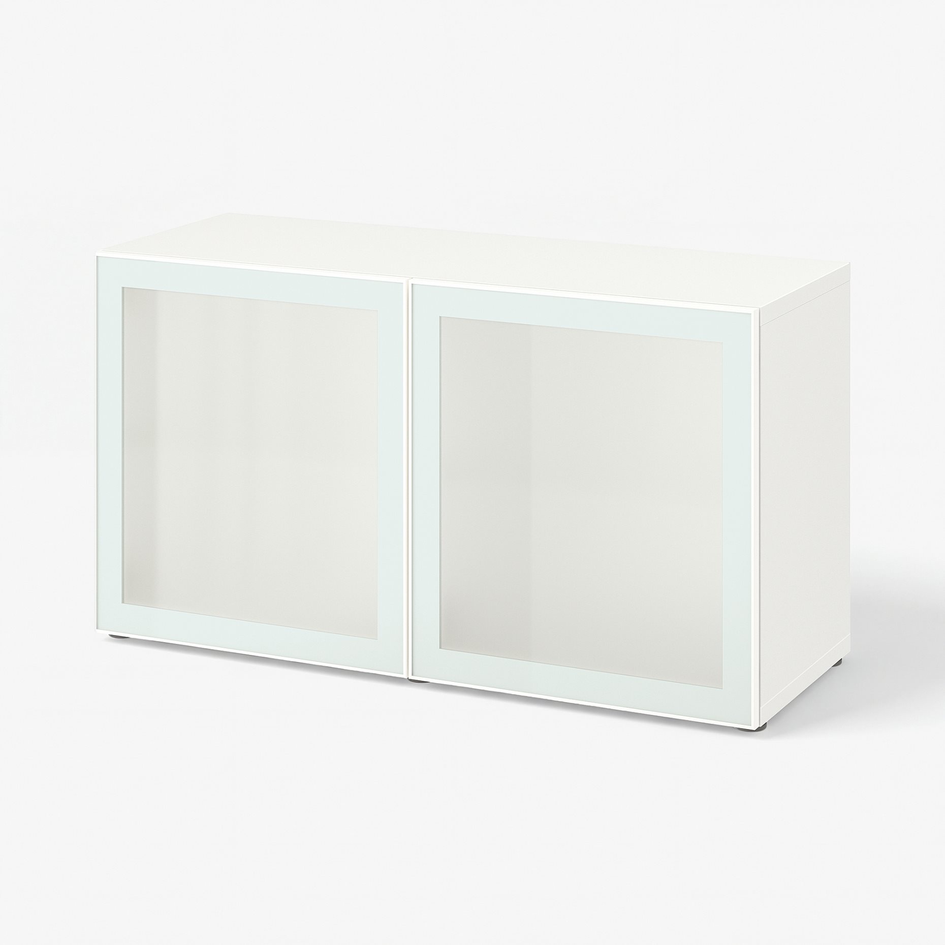 BESTÅ, shelf unit with doors, 120x42x64 cm, 094.892.27