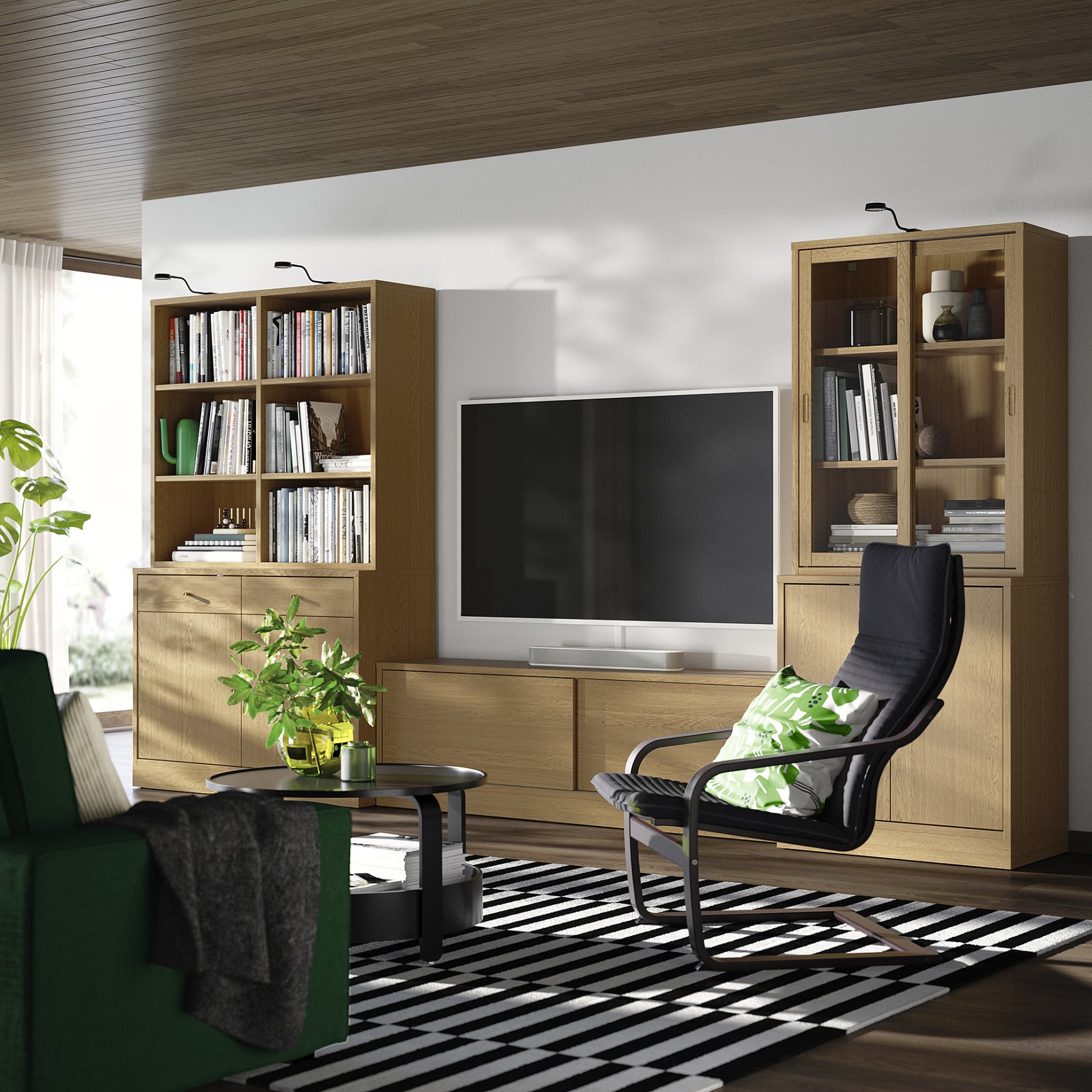 TONSTAD, TV storage combination, 381x47x201 cm, 095.150.66
