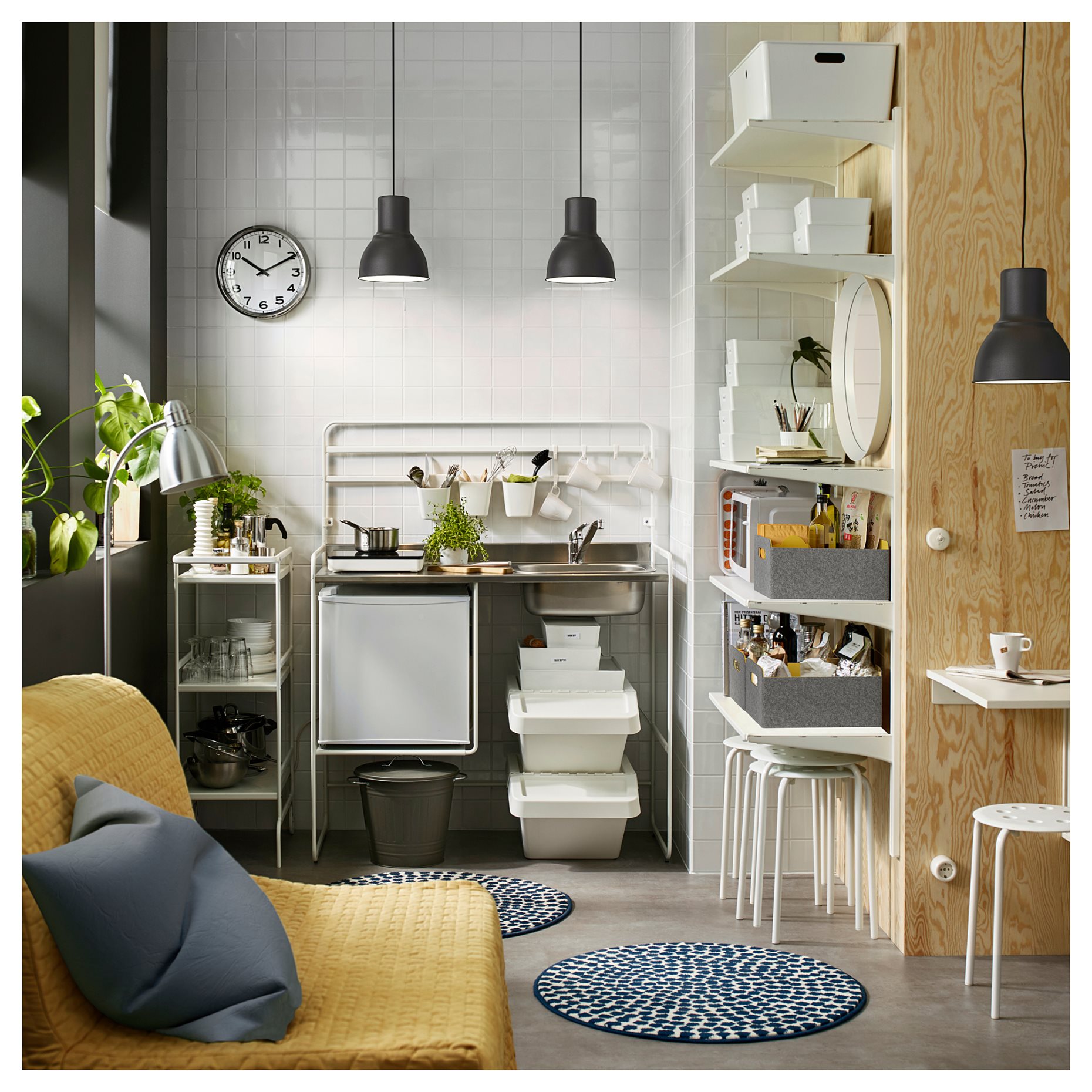 SORTERA, waste sorting bin with lid, 37 l, 102.558.97