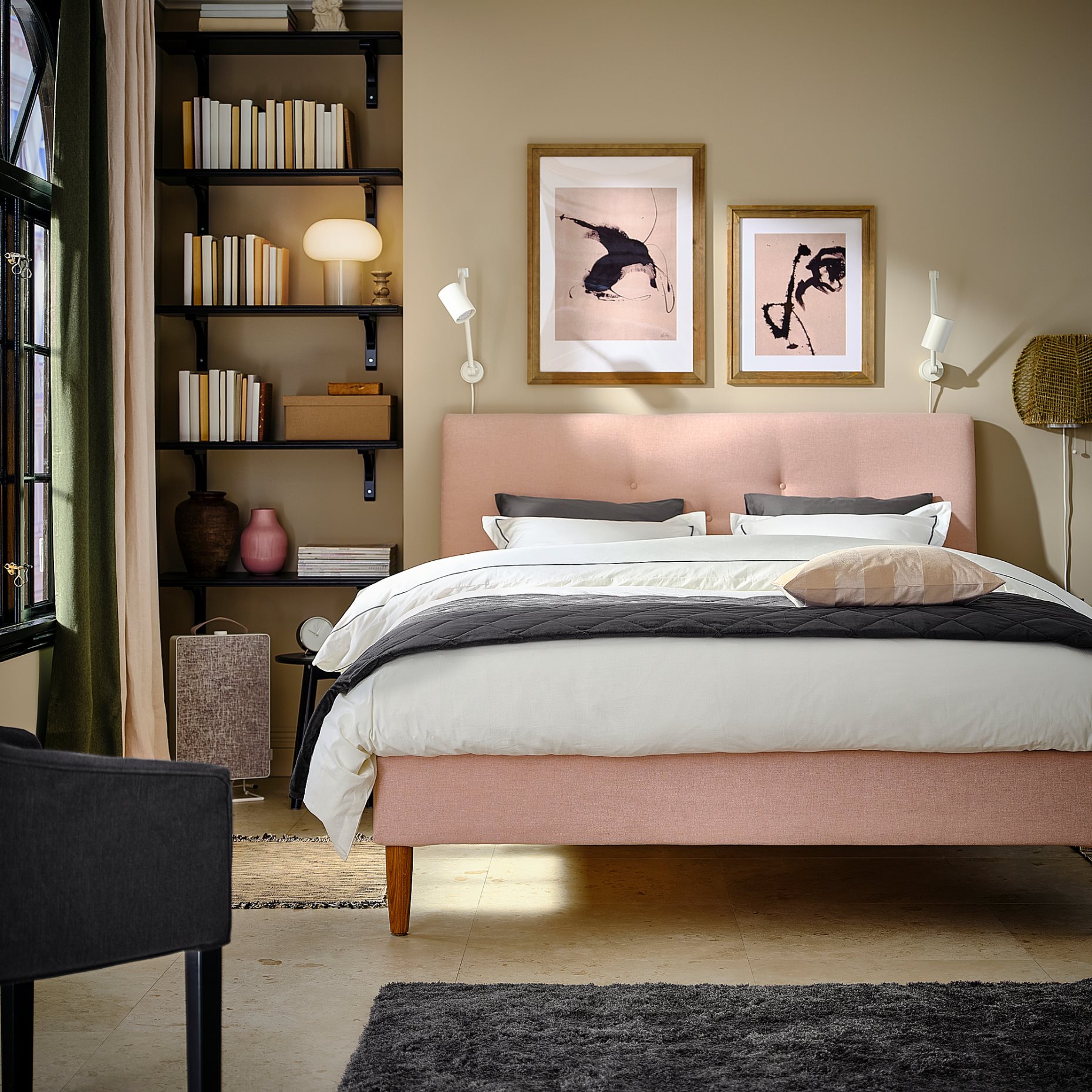 IDANÄS, upholstered bed, 180x200 cm, 104.589.51