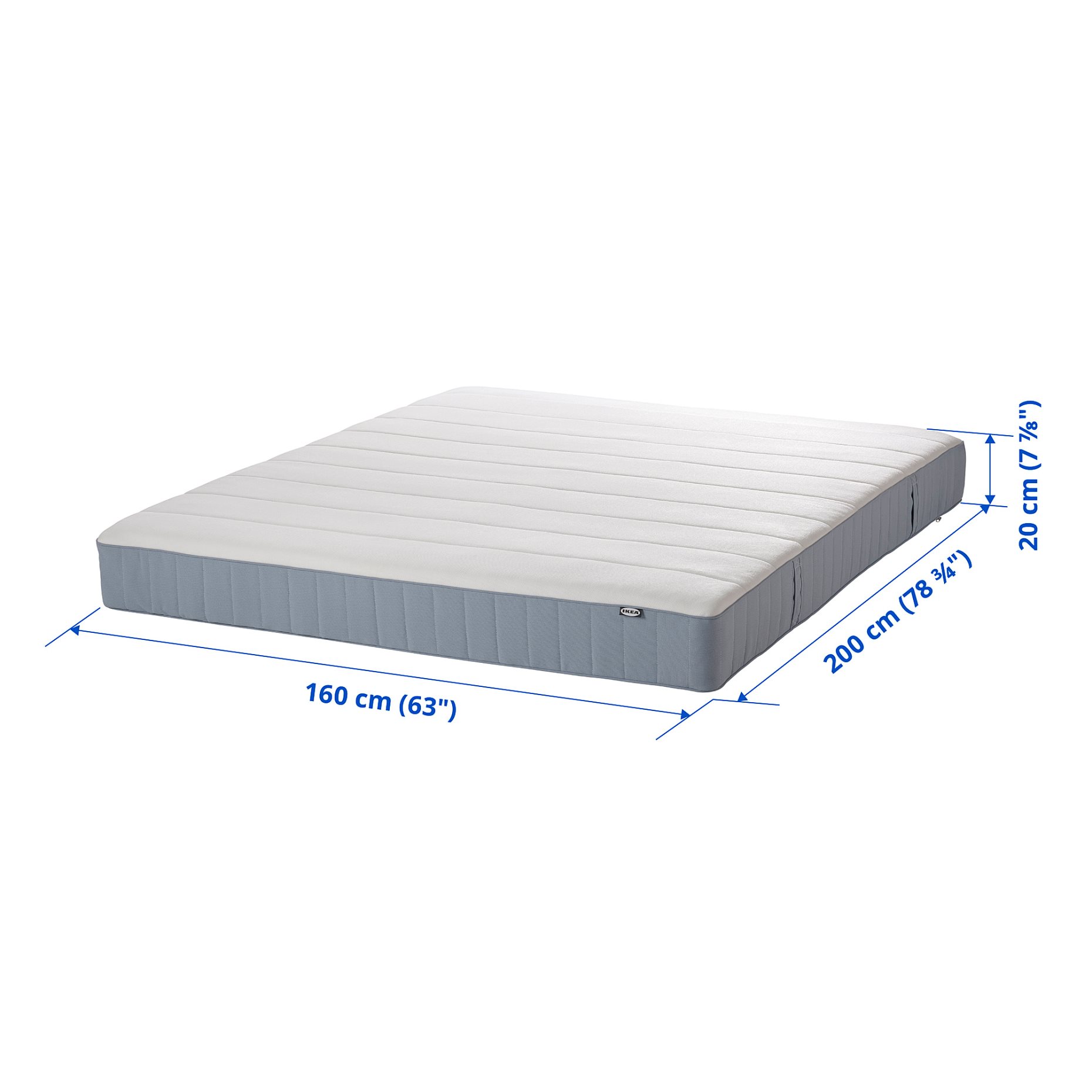 VESTERÖY, pocket sprung mattress/extra firm, 160x200 cm, 104.700.62