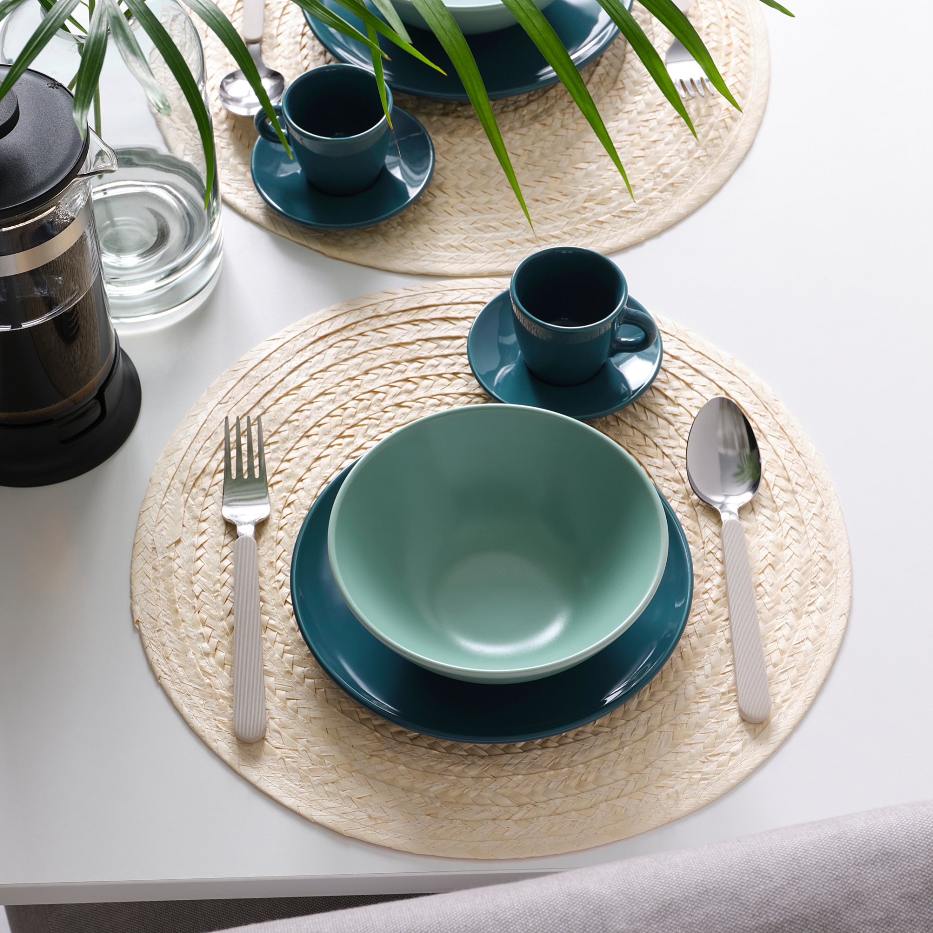 FÄRGKLAR, bowl/matt, 4 pack, 16 cm, 104.771.91