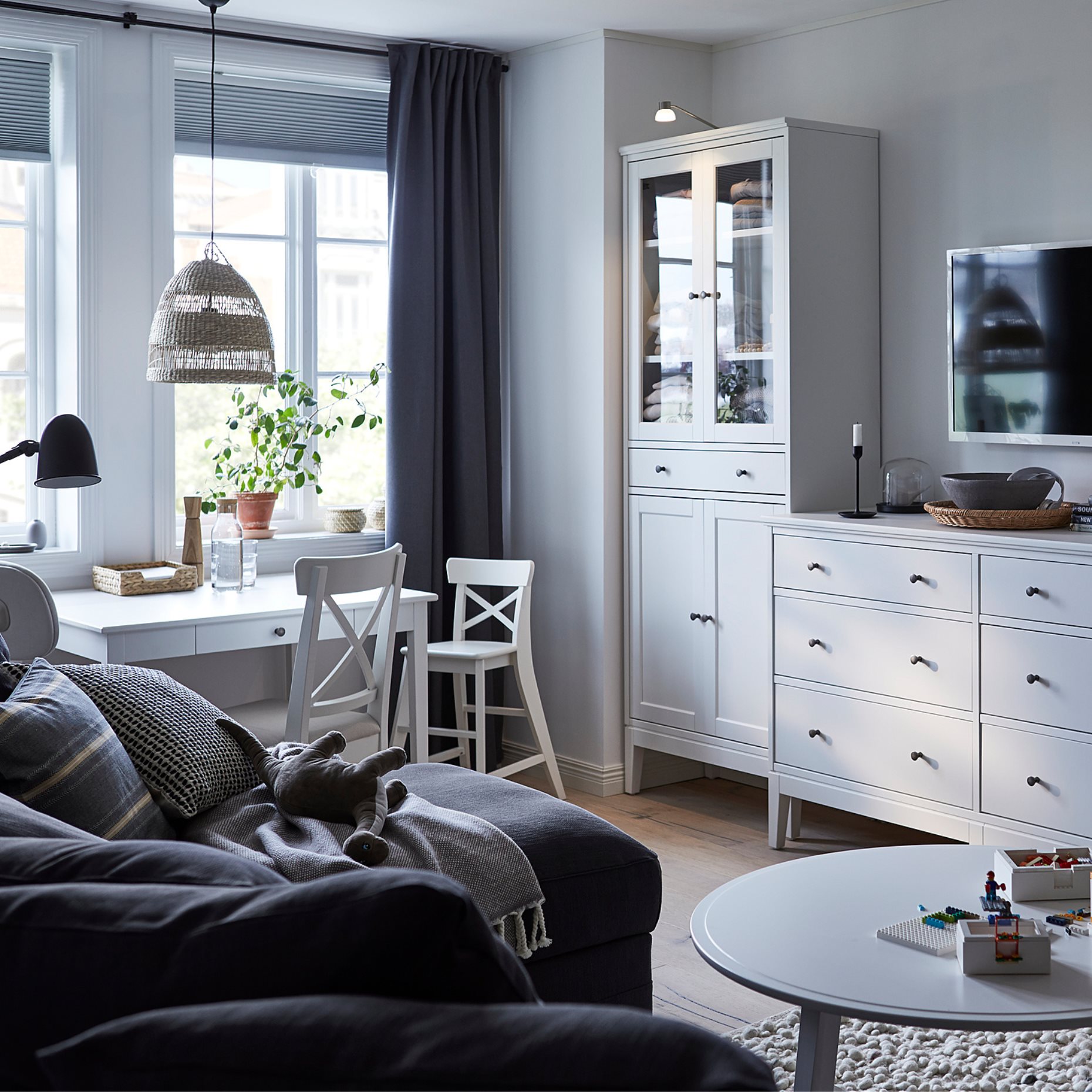 IDANÄS, ντουλάπι-βιτρίνα με 1 συρτάρι, 81x39x211 cm, 104.878.40