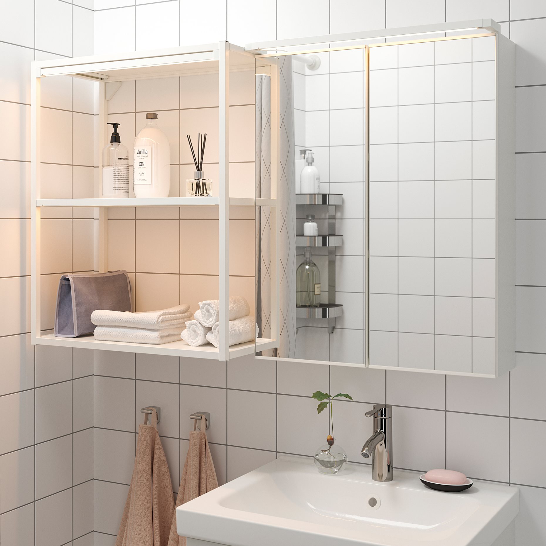 SILVERGLANS, bathroom lighting strip with built-in LED light source/dimmable, 60 cm, 105.292.27