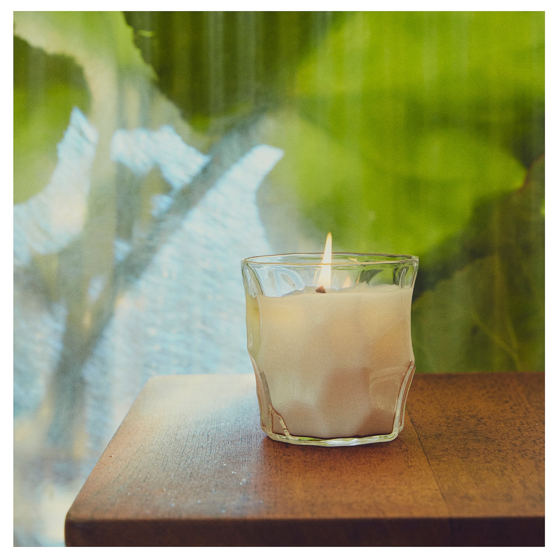 BASTUA, scented candle in glass/Rhubarb elderflower, 35 hr, 105.426.05
