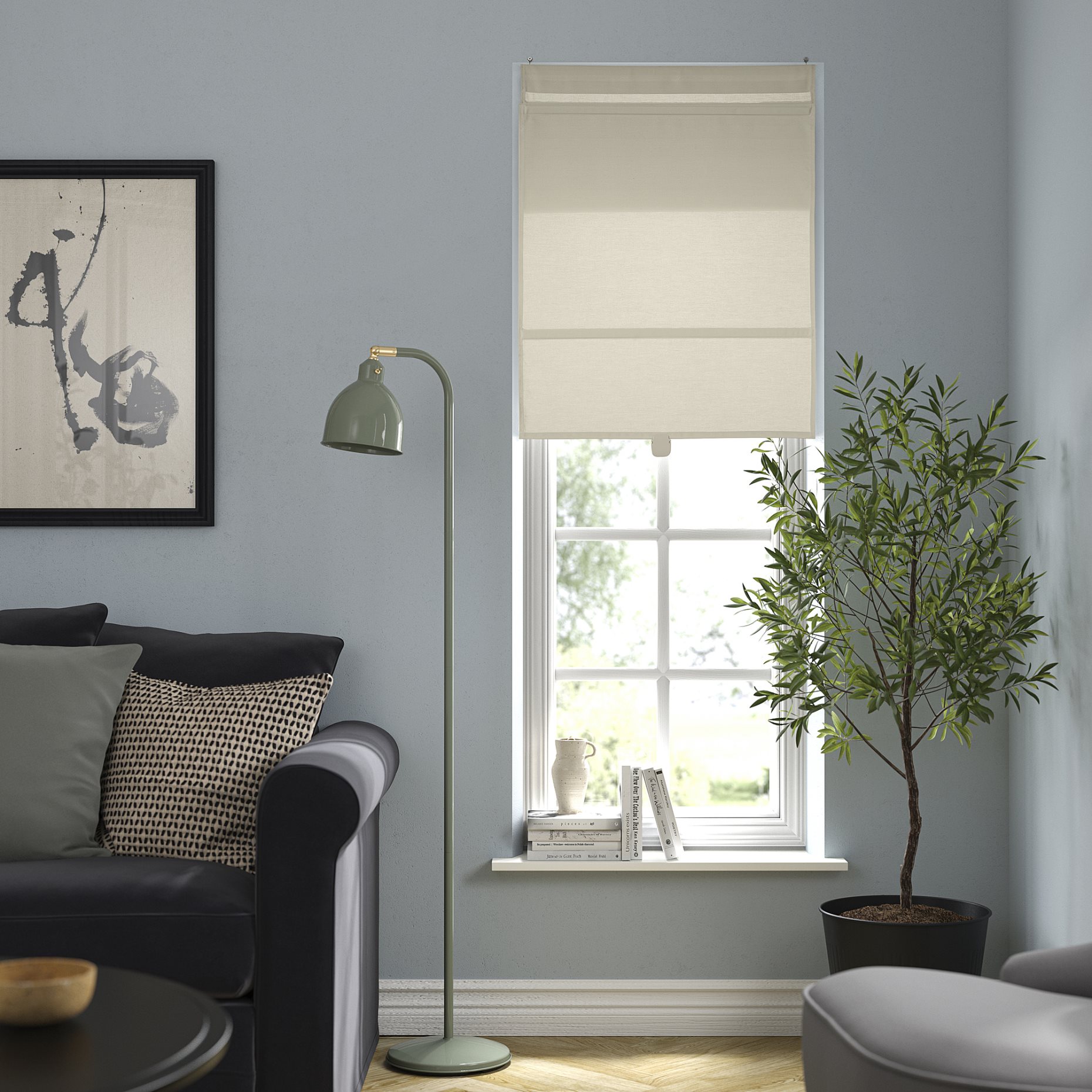 RINGBLOMMA, roman blind, 60x160 cm, 105.835.25