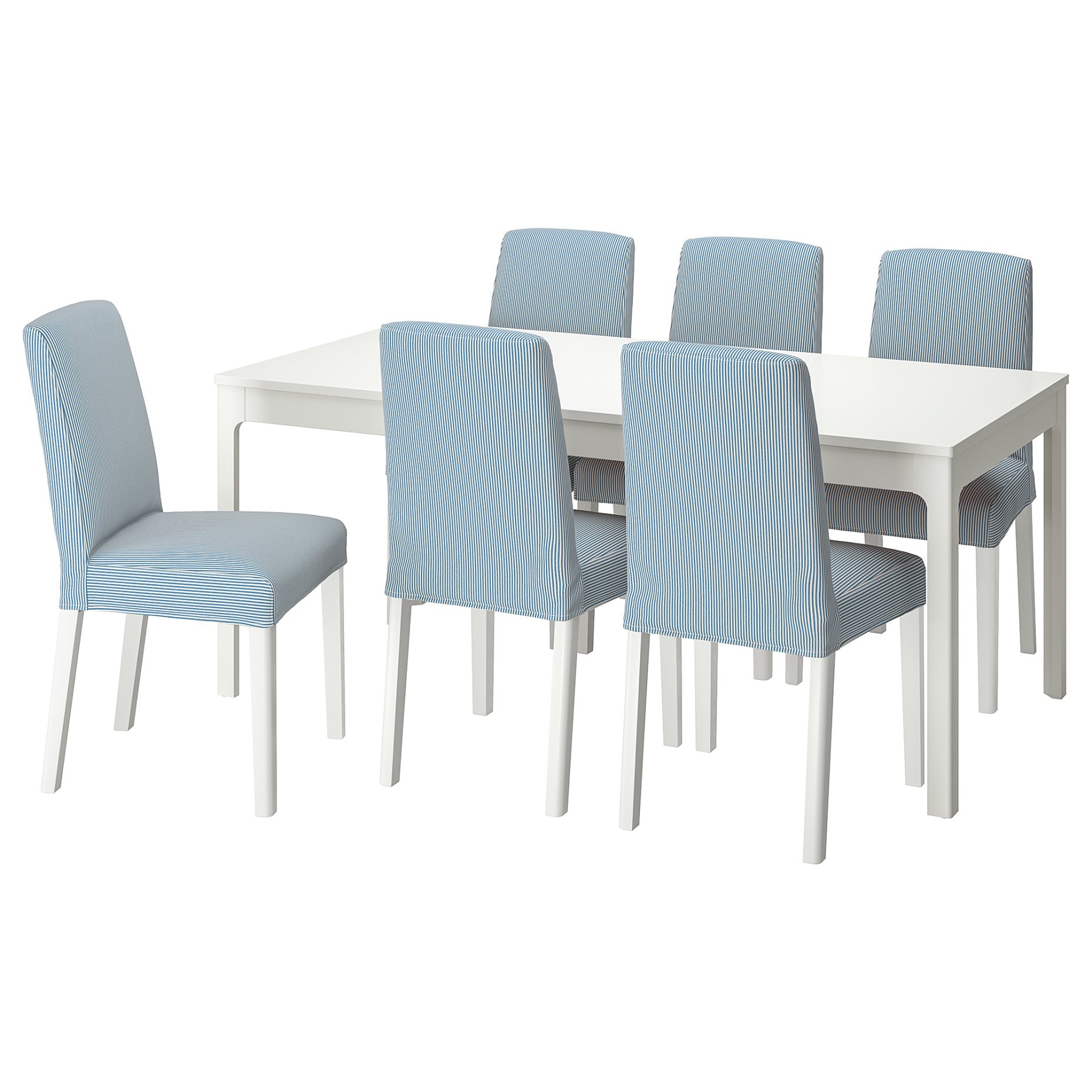 EKEDALEN/BERGM, table and 6 chairs, 180/240 cm, 194.082.59