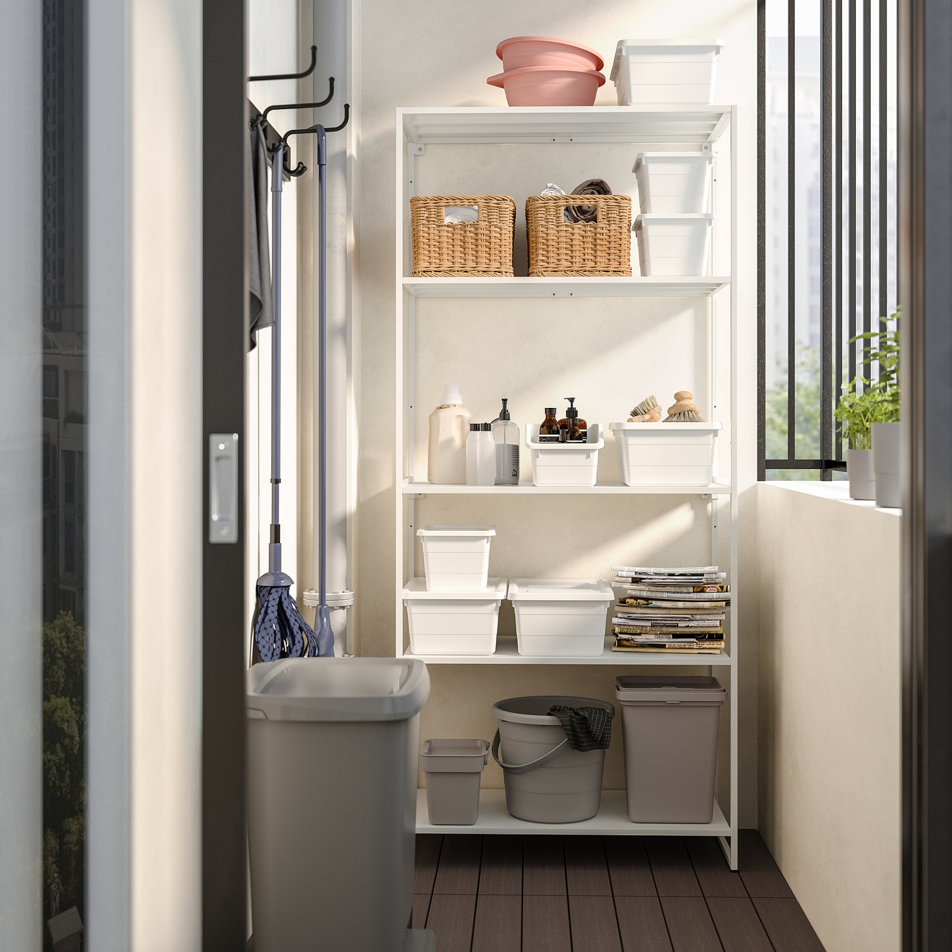 JOSTEIN, shelving unit/in/outdoor/metal, 81x40x180 cm, 194.372.09