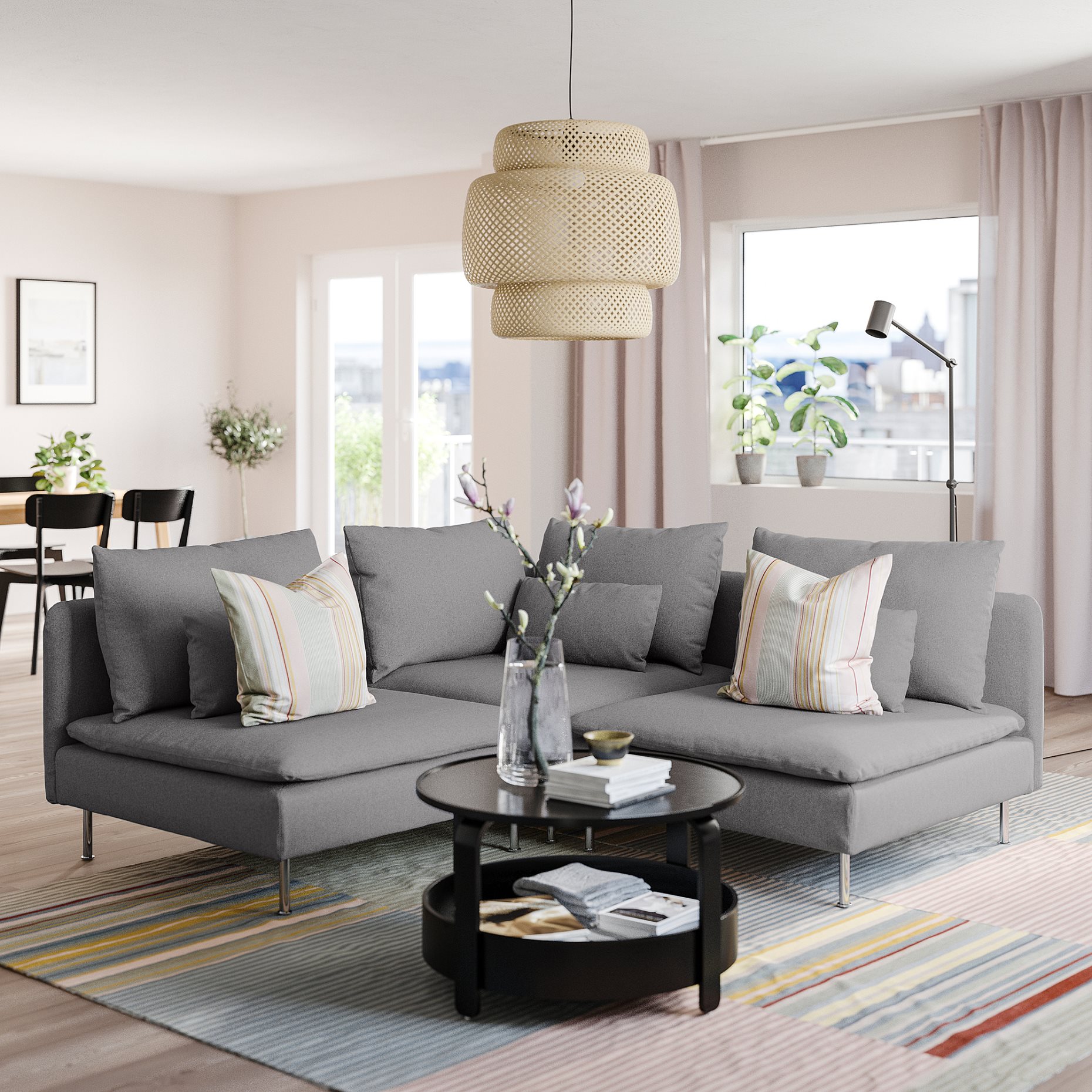 SÖDERHAMN, corner sofa, 3-seat, 194.520.68