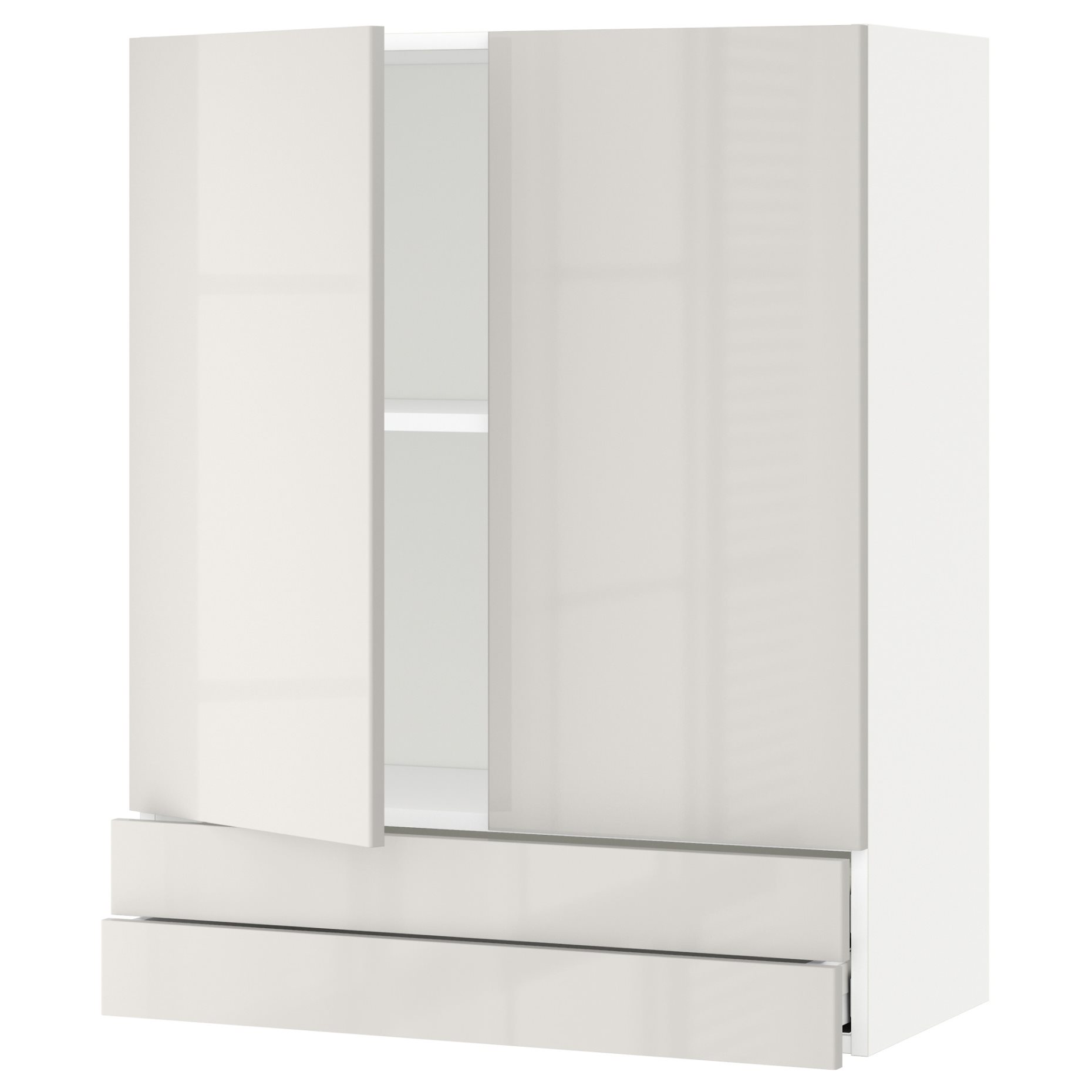 METOD, wall cabinet with 2 doors/2 drawers, 80x100 cm, 194.584.52