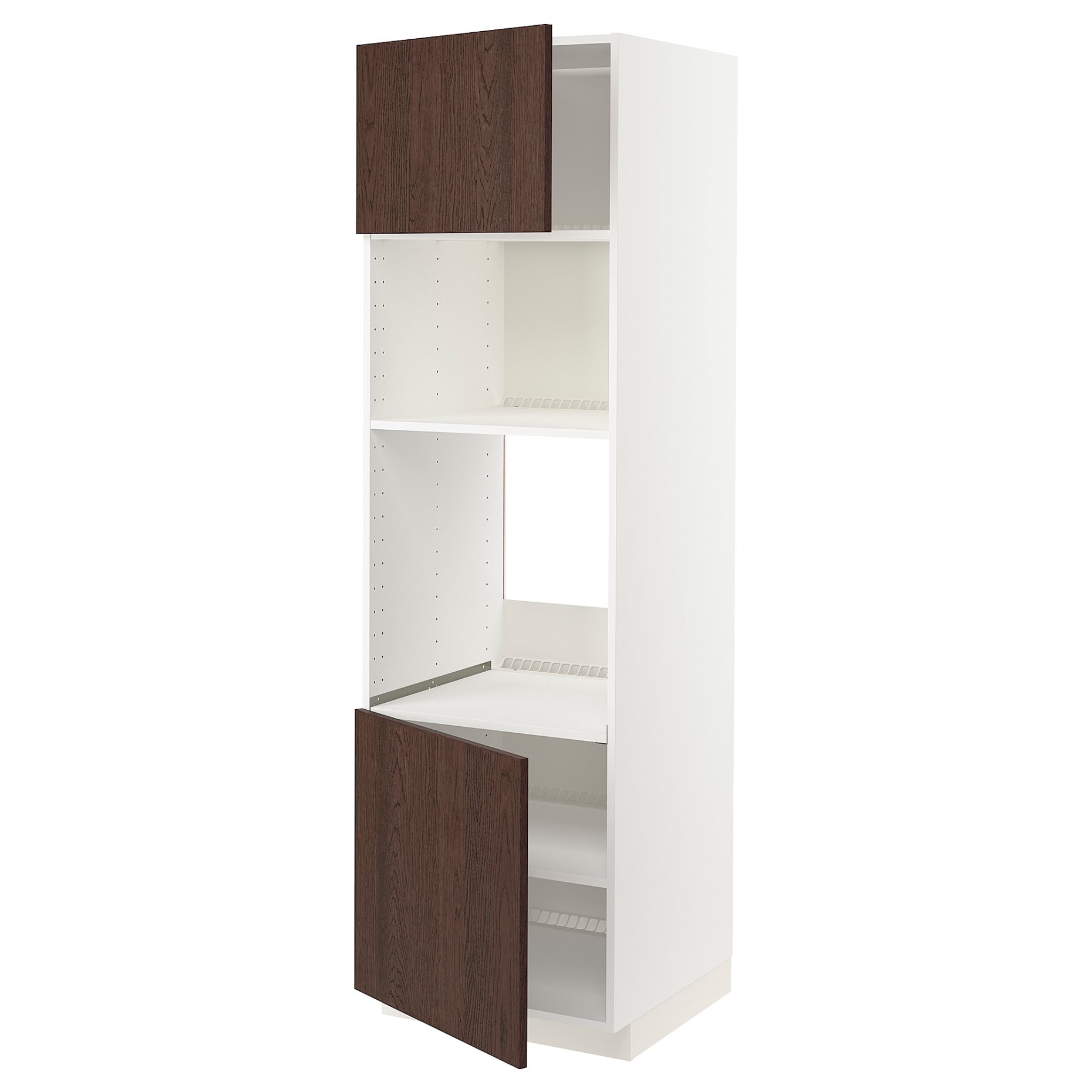 METOD, high cabinet for oven/microwave with 2 doors/shelves, 60x60x200 cm, 194.610.58