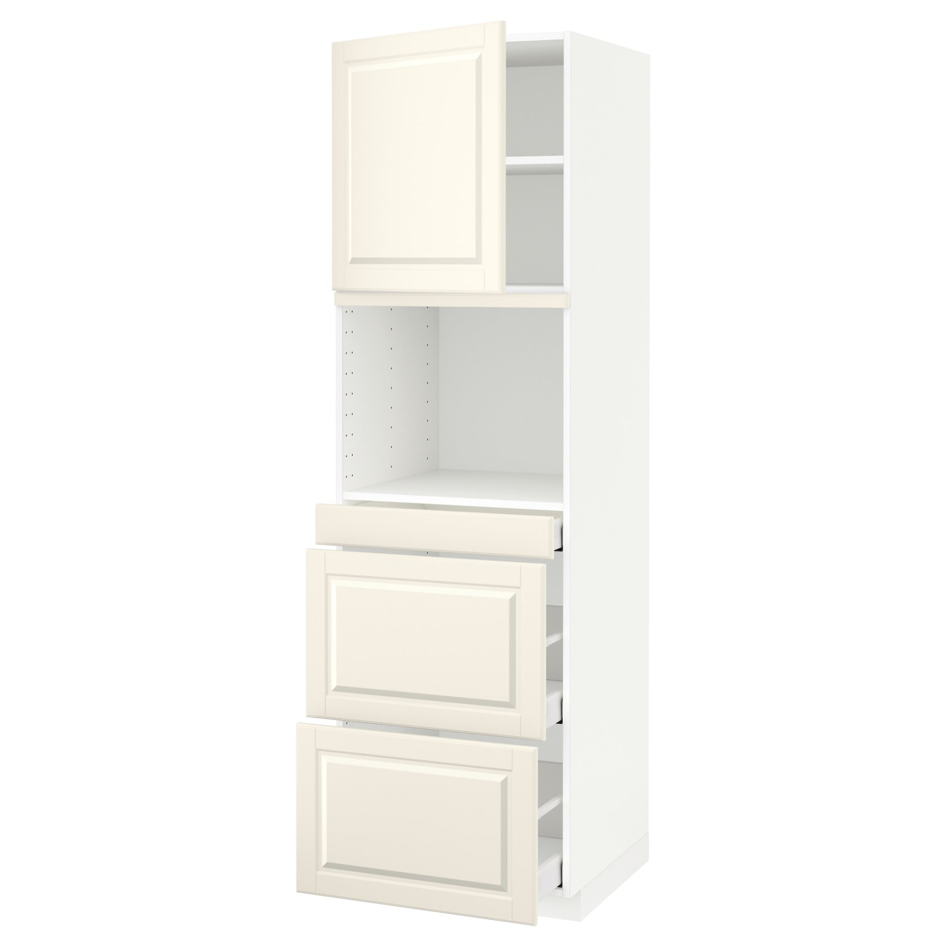 METOD, high cabinet for microwave combi with door/3 drawers, 60x60x200 cm, 194.645.23