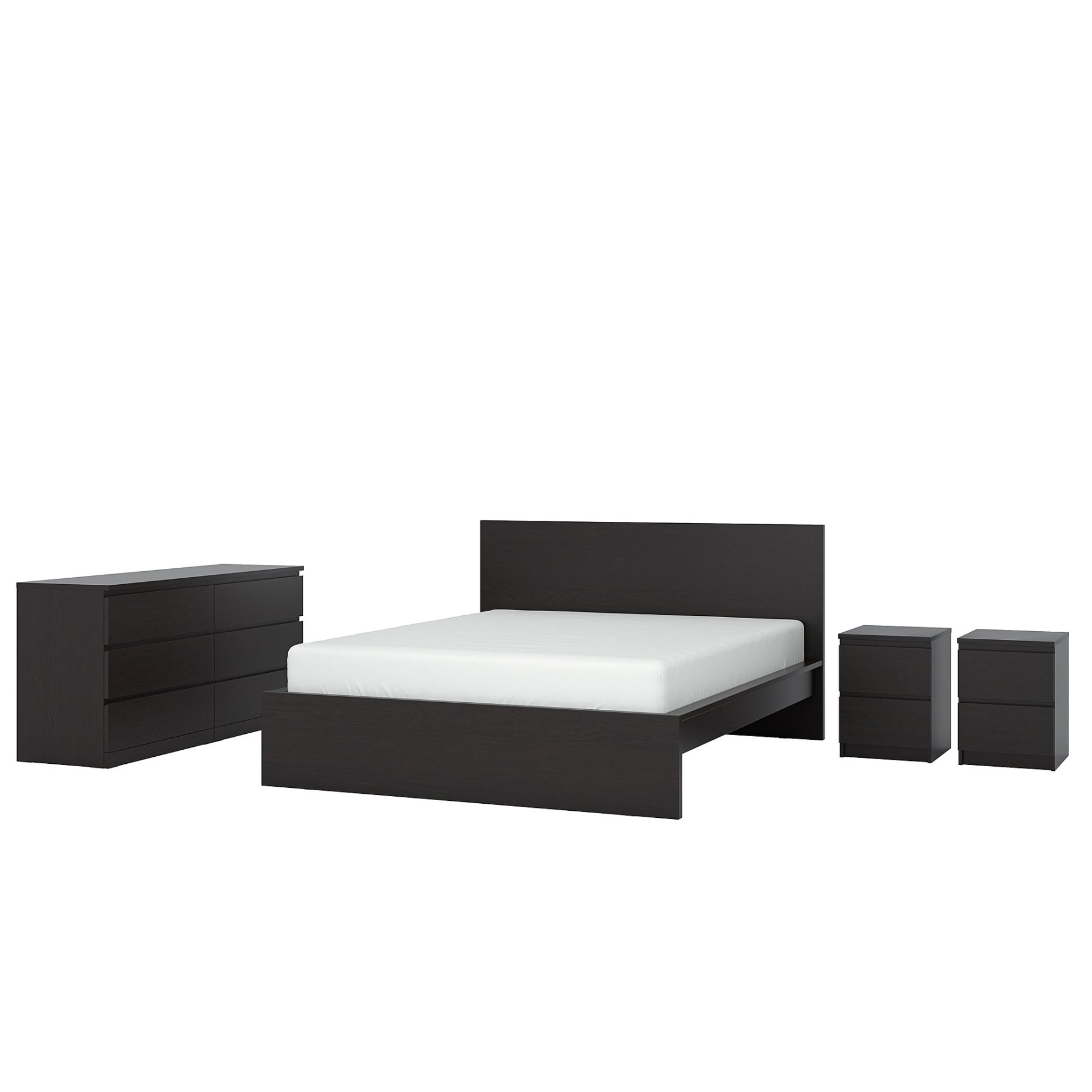 MALM, bedroom furniture/set of 4, 140x200 cm, 194.882.13