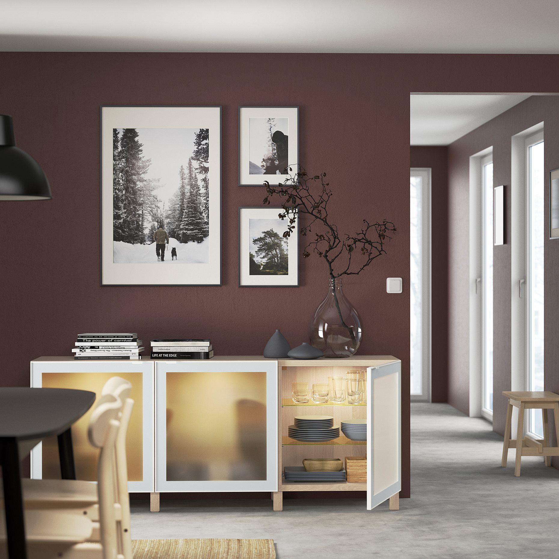 BESTÅ, storage combination with doors, 180x42x74 cm, 194.888.16