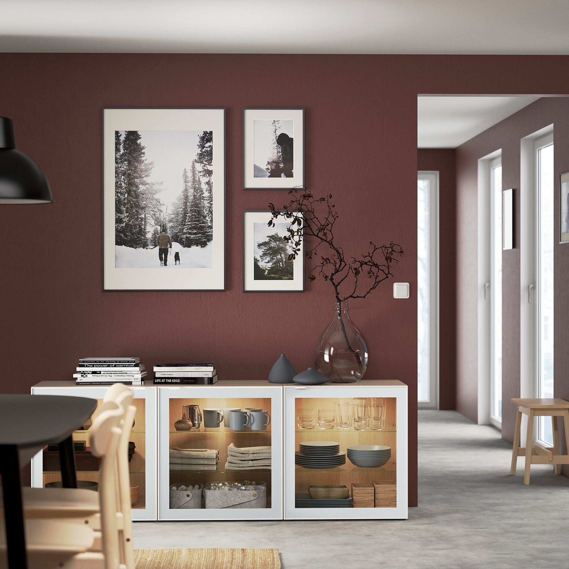 BESTÅ, storage combination with doors, 180x42x65 cm, 194.888.21