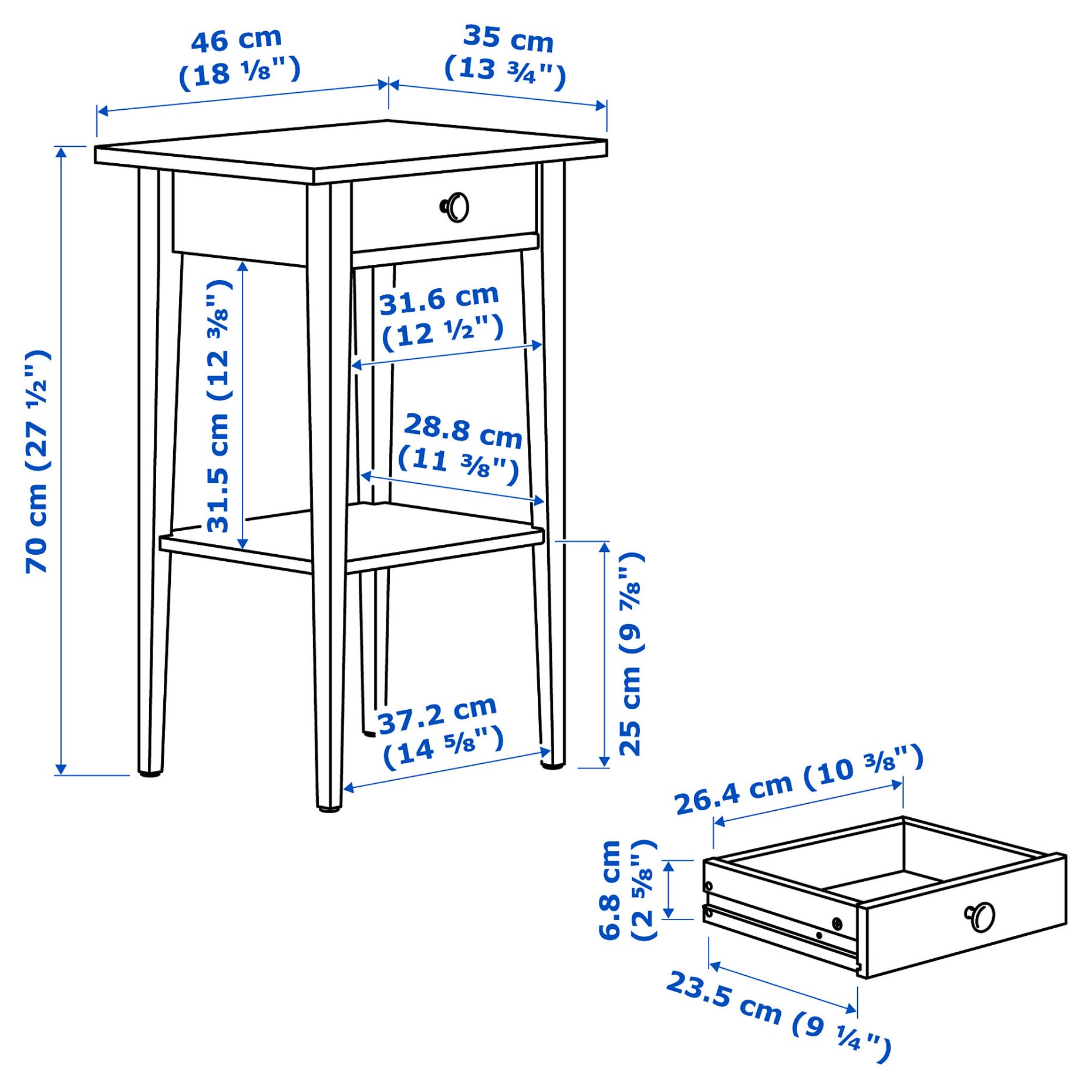 HEMNES, έπιπλα υπνοδωματίου, 4 τεμ. 160x200 cm, 194.951.43